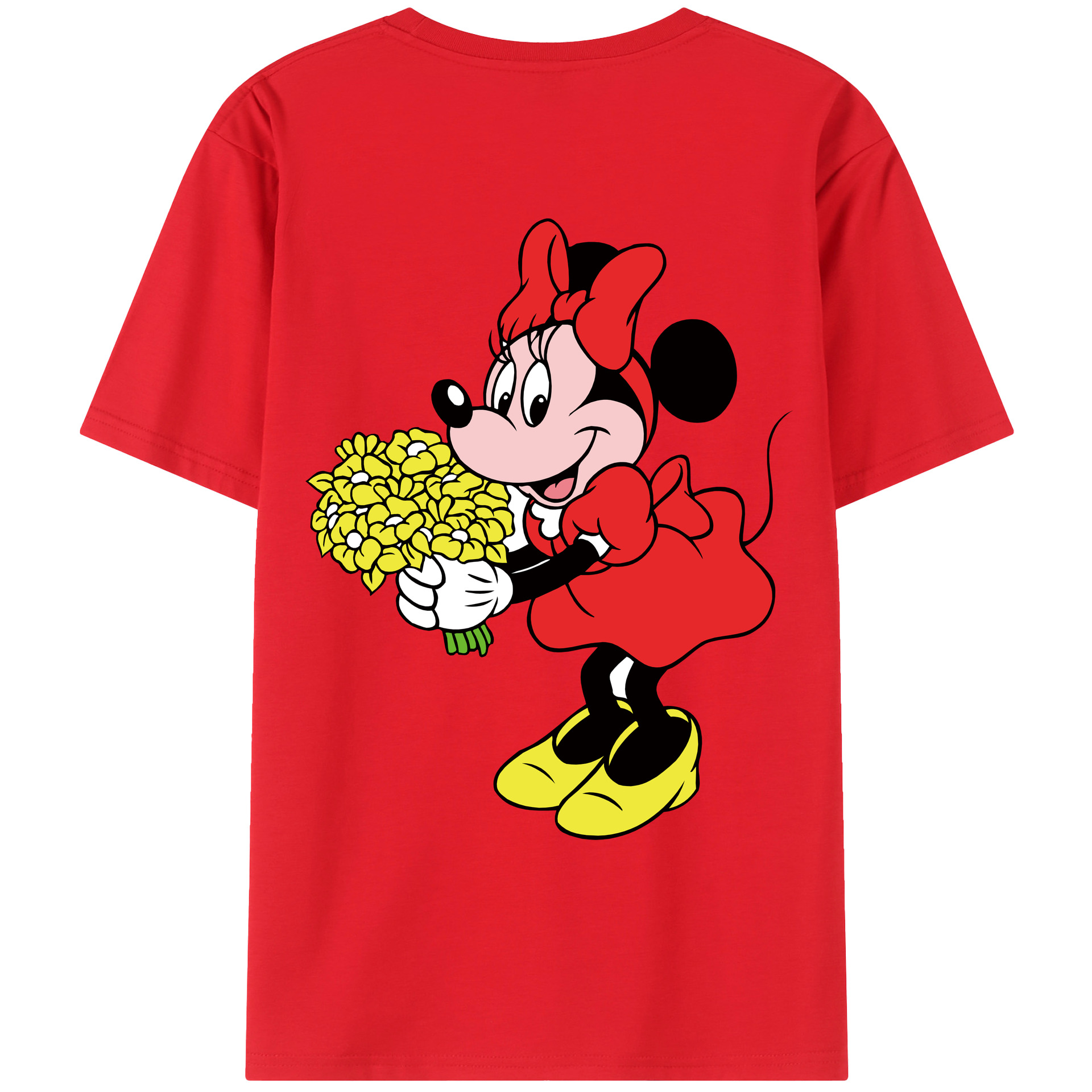 （画像用） ミッキーマウス Mickey Mouse レディース半袖Tシャツ(バックプリント)