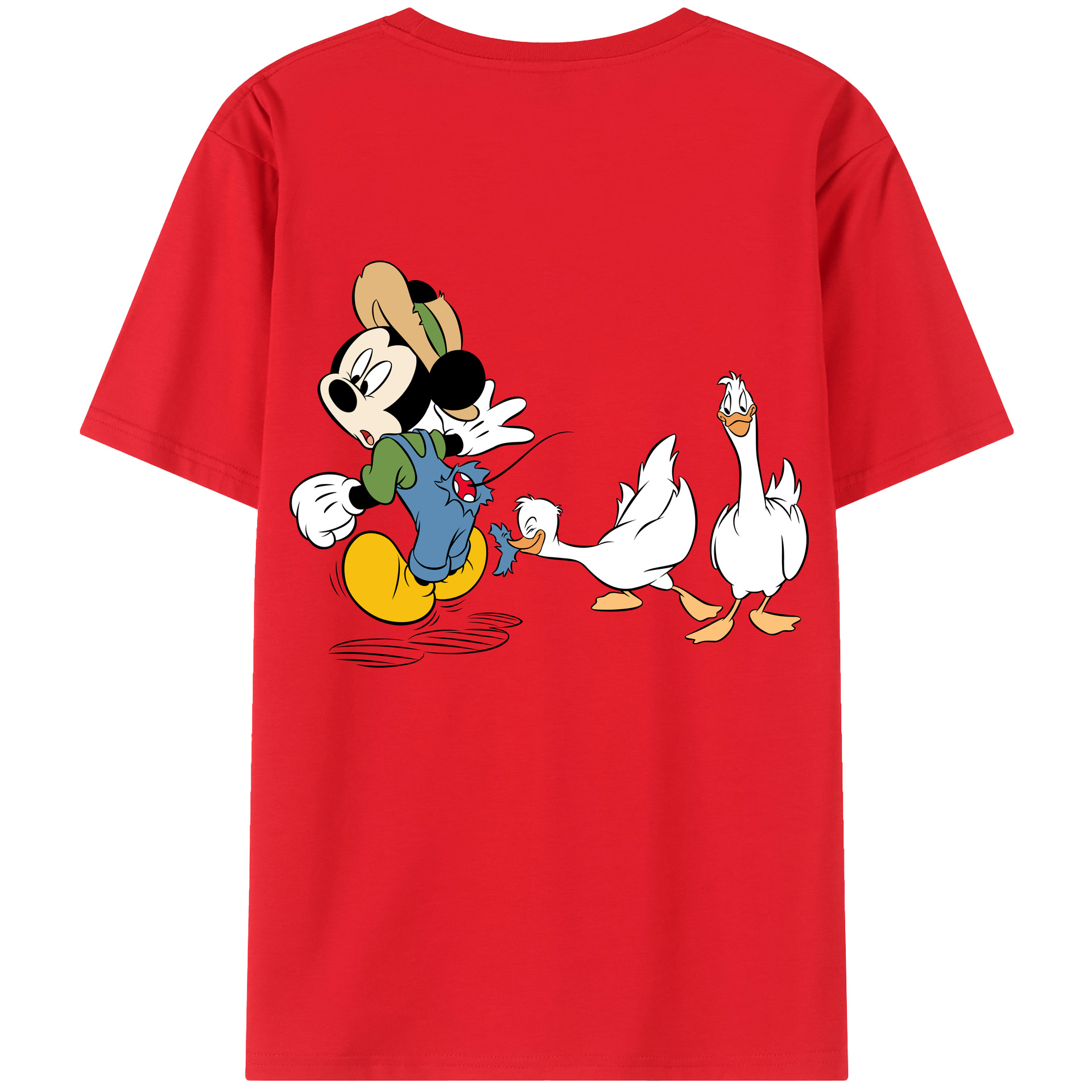 （画像用） ミッキーマウス Mickey Mouse レディース半袖Tシャツ(バックプリント)