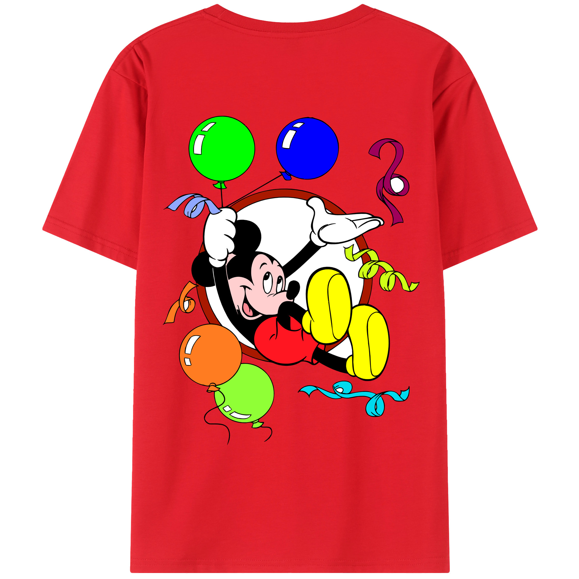 （画像用） ミッキーマウス Mickey Mouse レディース半袖Tシャツ(バックプリント)