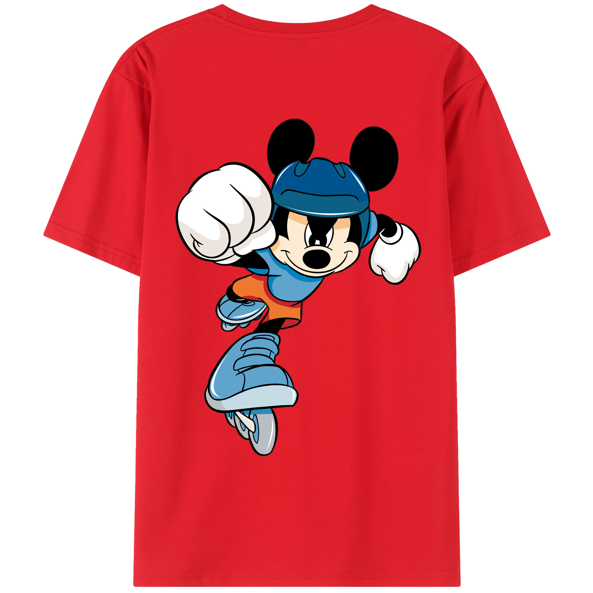 （画像用） ミッキーマウス Mickey Mouse レディース半袖Tシャツ(バックプリント)