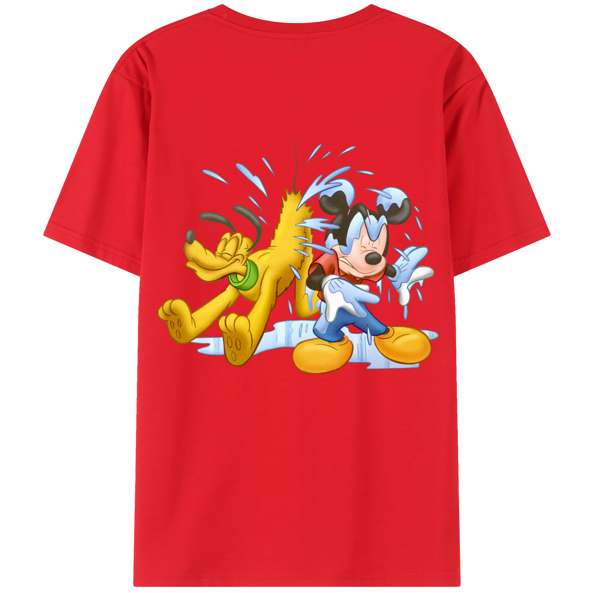 （画像用） ミッキーマウス Mickey Mouse レディース半袖Tシャツ(バックプリント)
