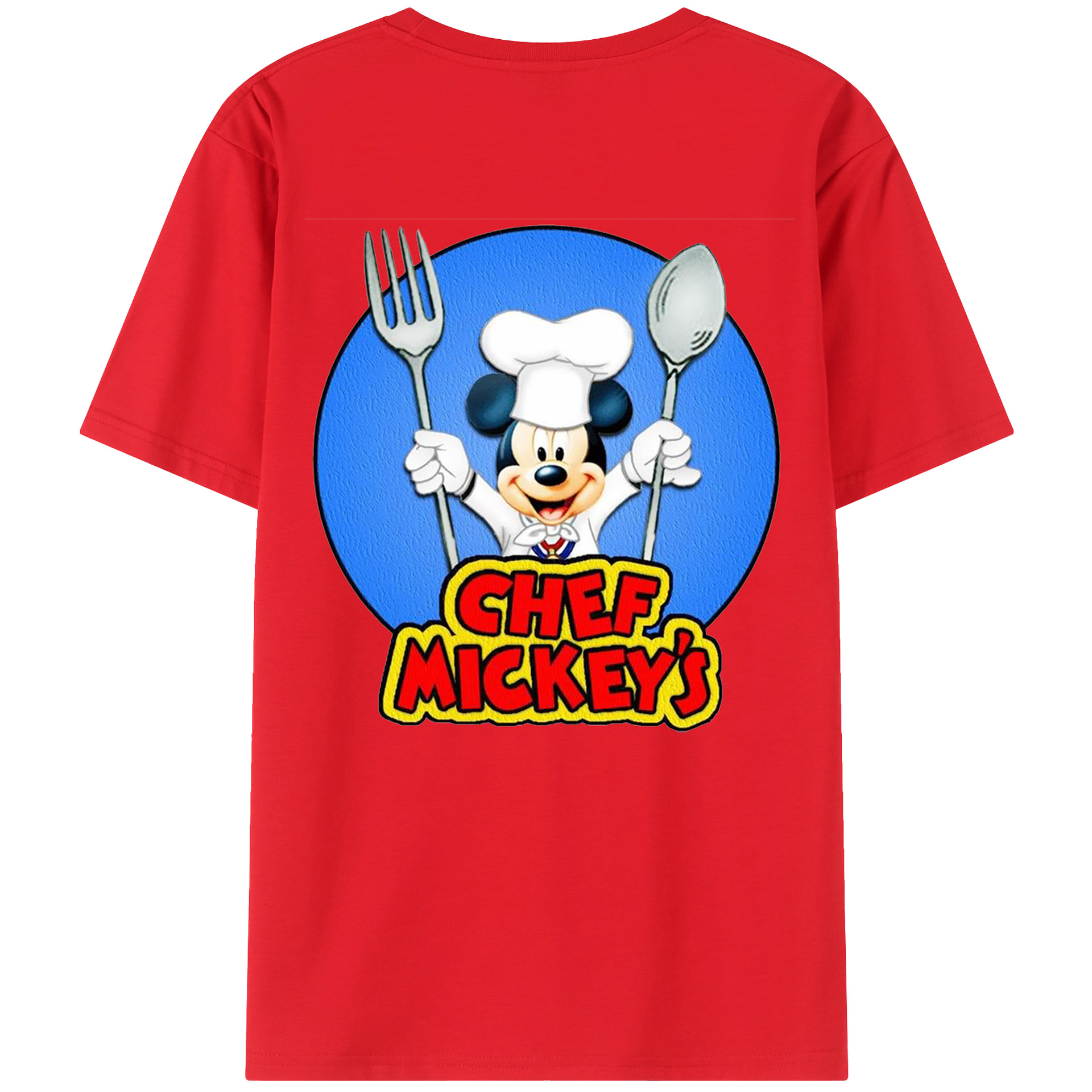 （画像用） ミッキーマウス Mickey Mouse レディース半袖Tシャツ(バックプリント)