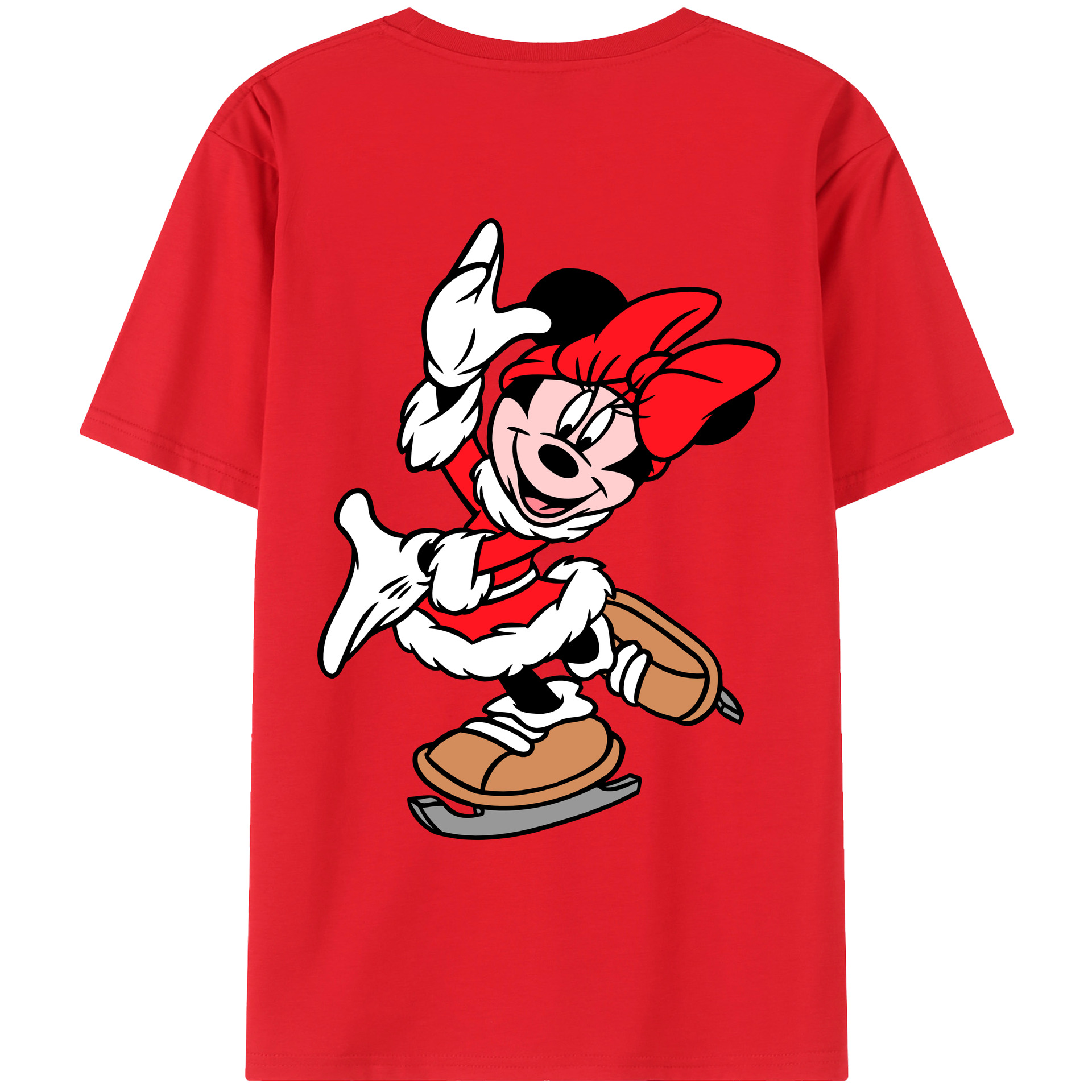 （画像用） ミッキーマウス Mickey Mouse レディース半袖Tシャツ(バックプリント)