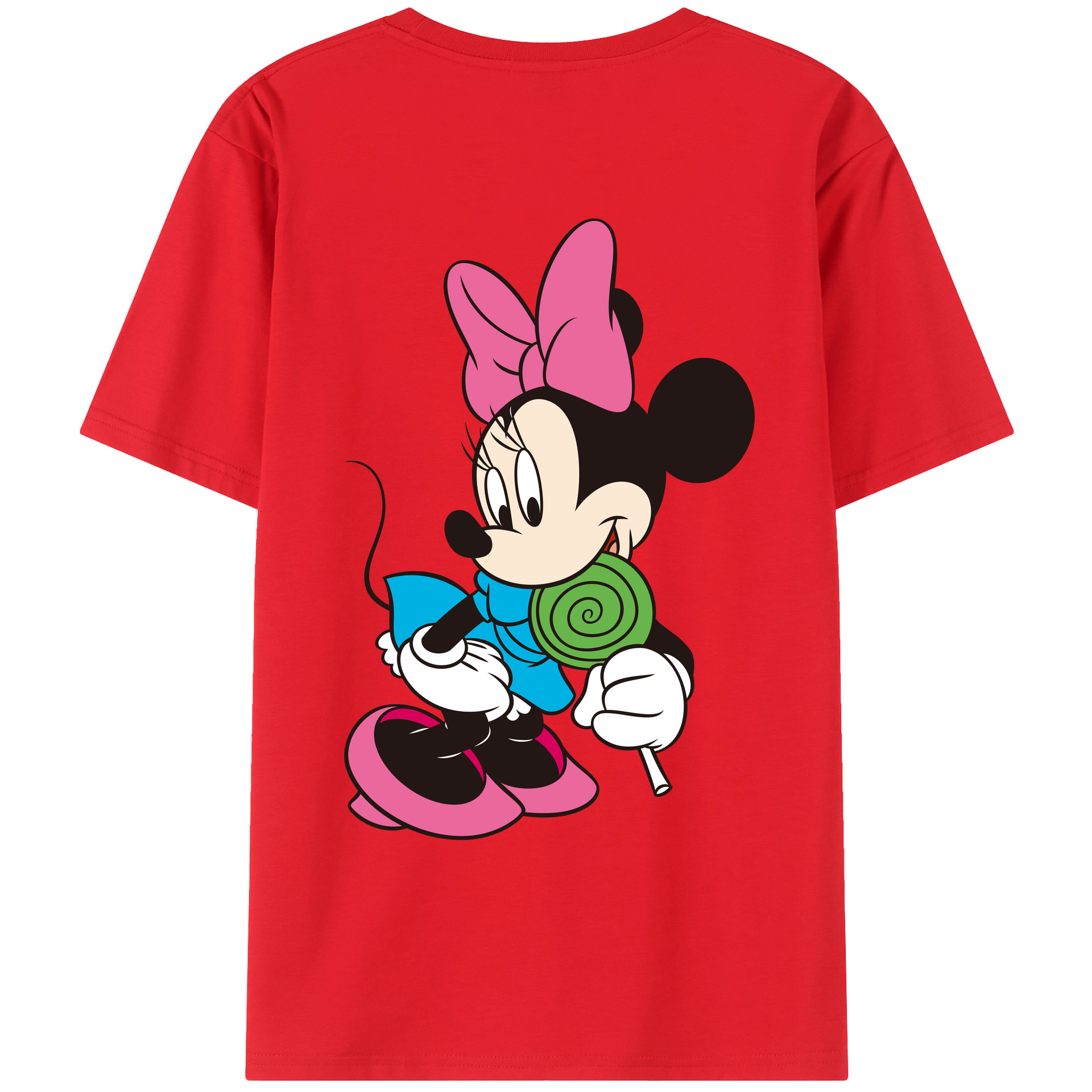 （画像用） ミッキーマウス Mickey Mouse レディース半袖Tシャツ(バックプリント)