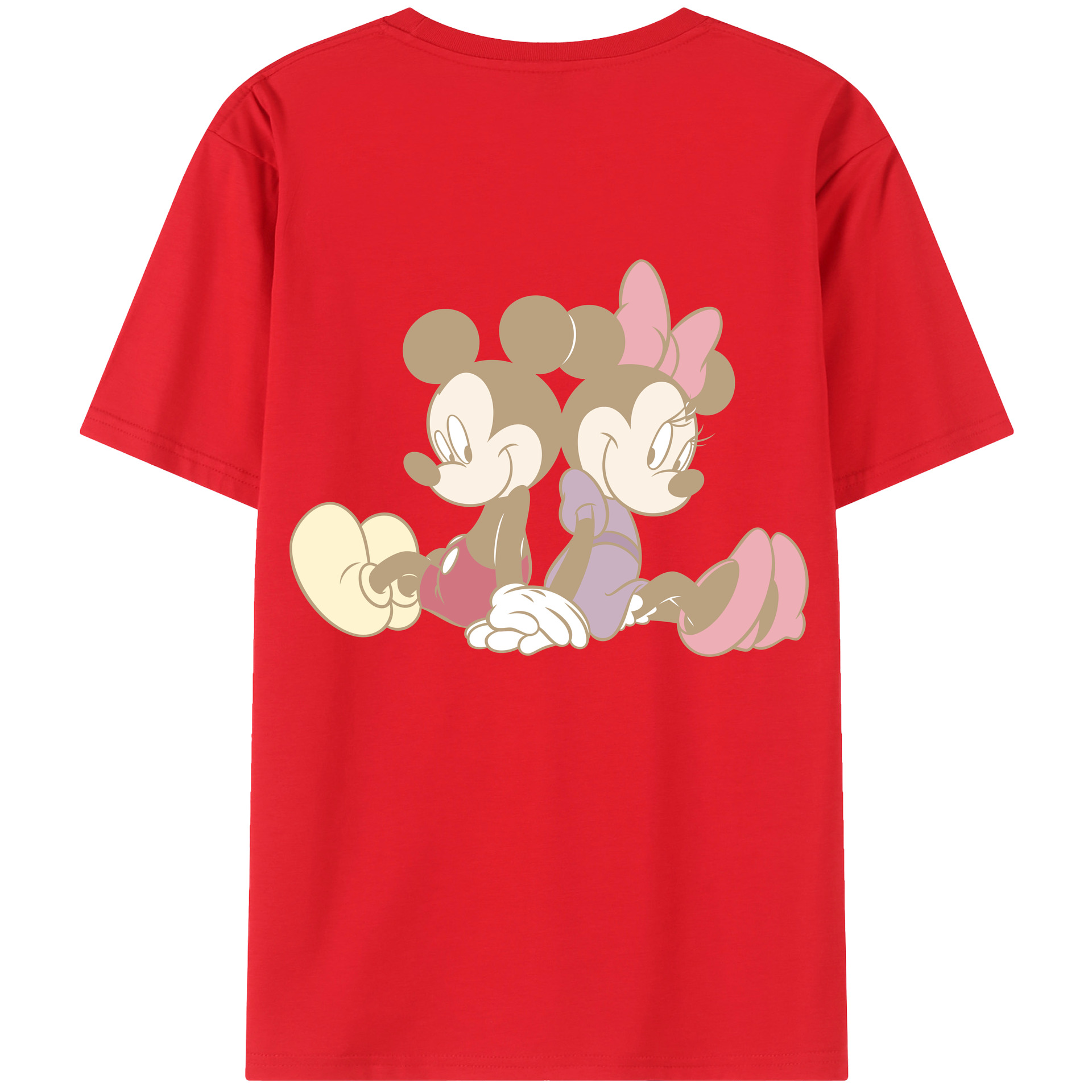 （画像用） ミッキーマウス Mickey Mouse レディース半袖Tシャツ(バックプリント)