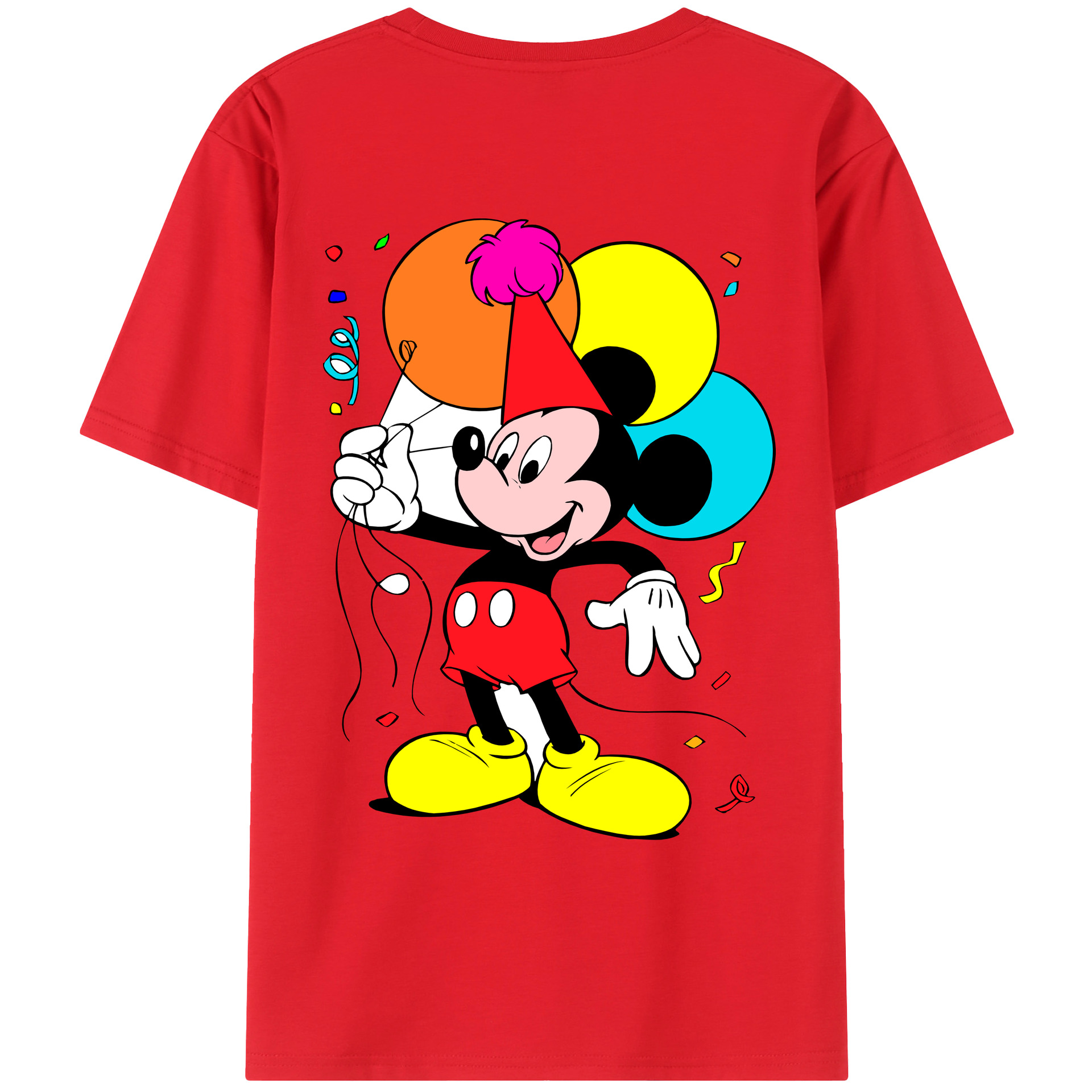 （画像用） ミッキーマウス Mickey Mouse レディース半袖Tシャツ(バックプリント)