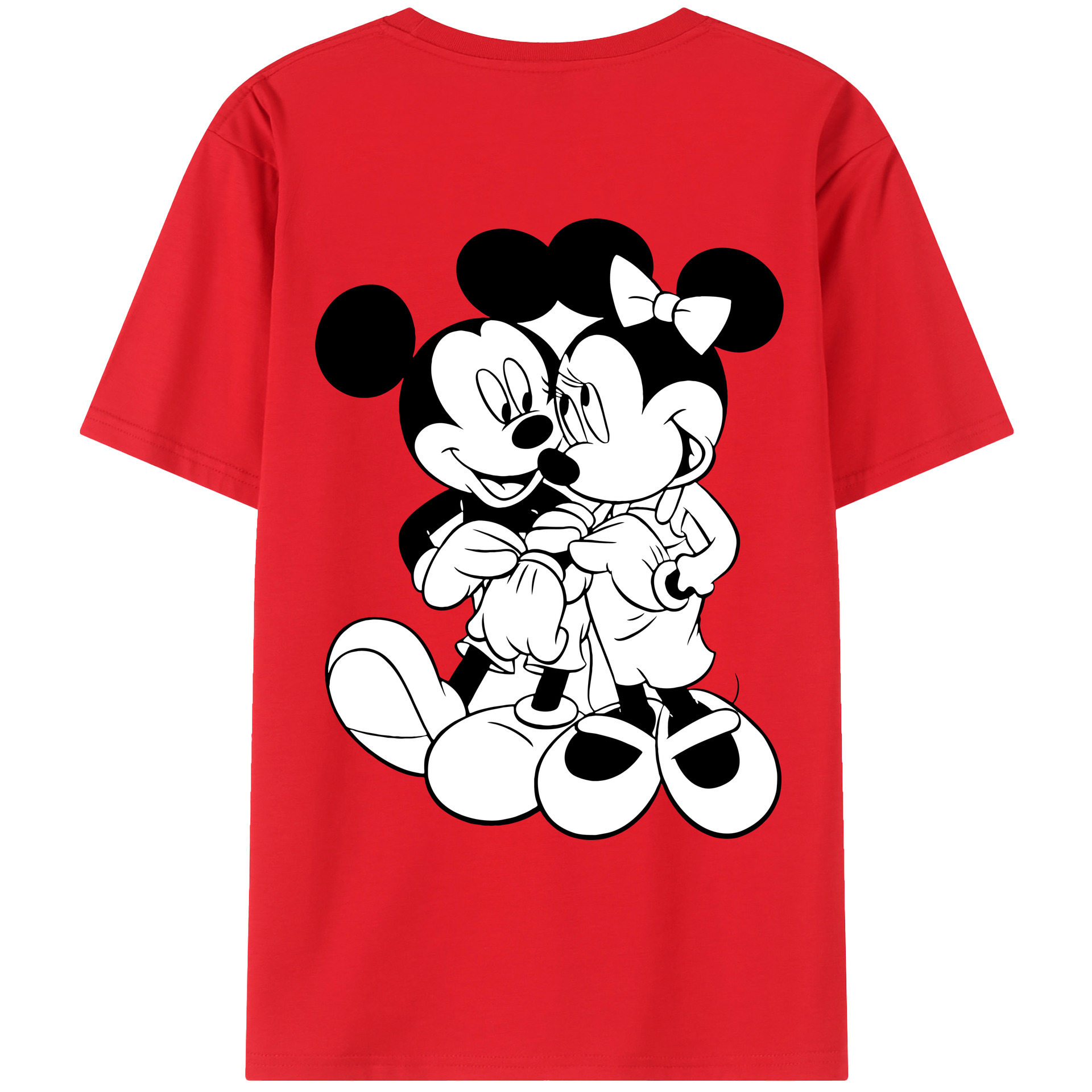 （画像用） ミッキーマウス Mickey Mouse レディース半袖Tシャツ(バックプリント)