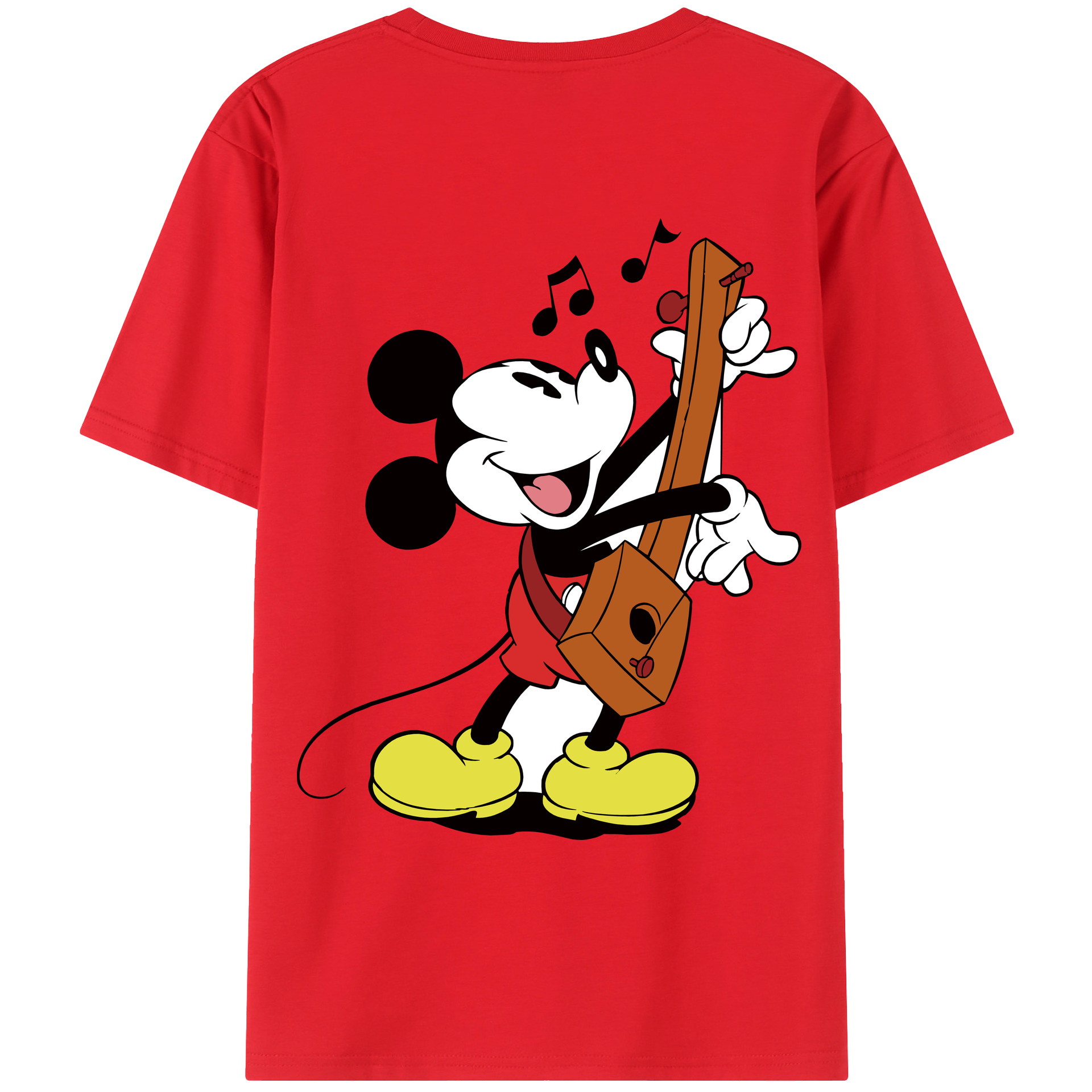 （画像用） ミッキーマウス Mickey Mouse レディース半袖Tシャツ(バックプリント)