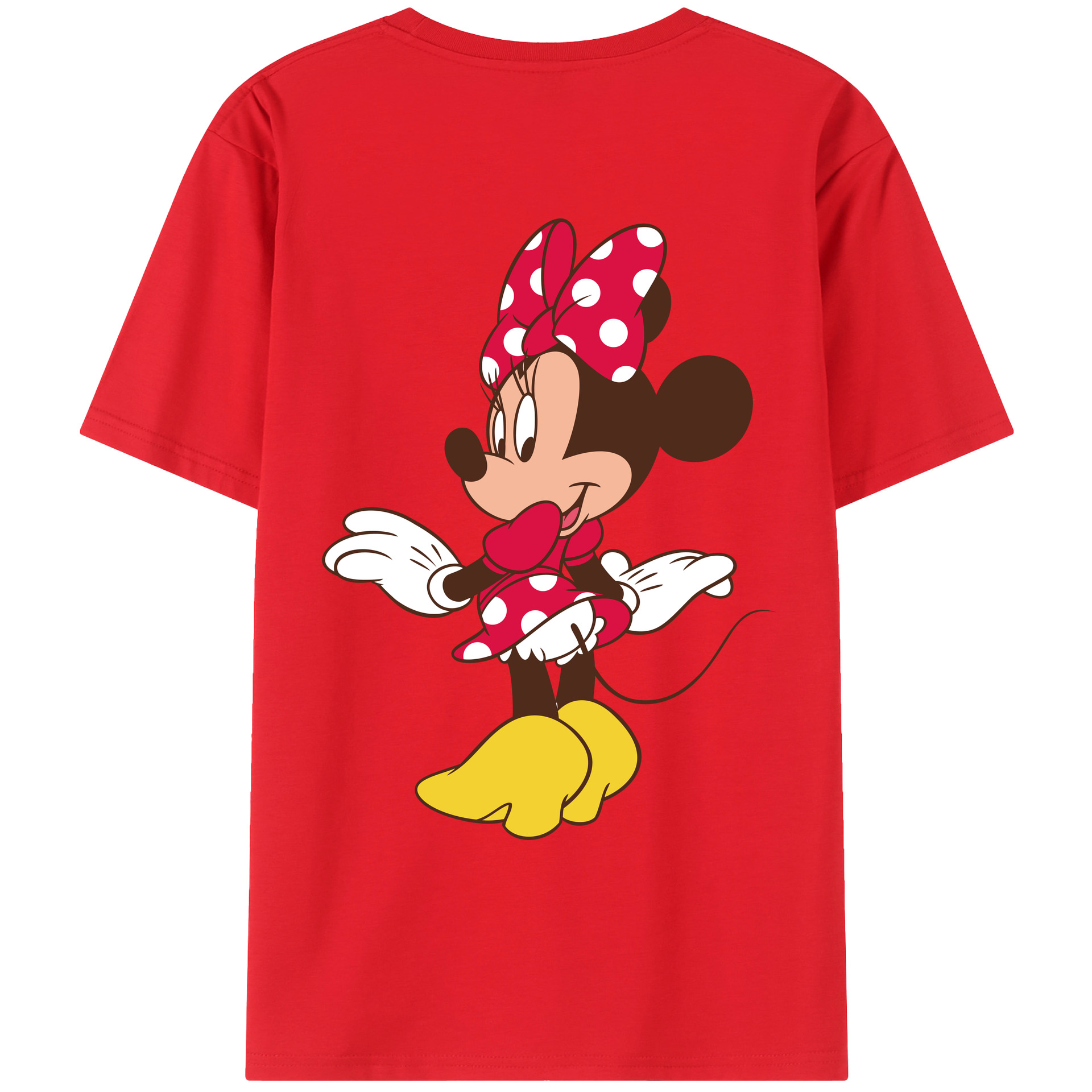 （画像用） ミッキーマウス Mickey Mouse レディース半袖Tシャツ(バックプリント)