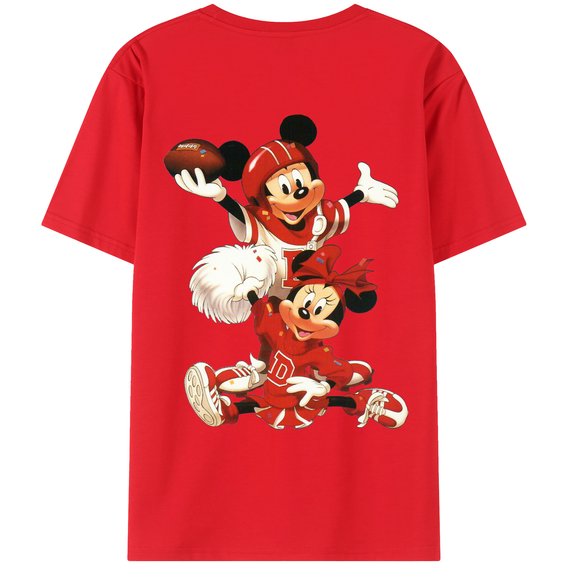 （画像用） ミッキーマウス Mickey Mouse レディース半袖Tシャツ(バックプリント)
