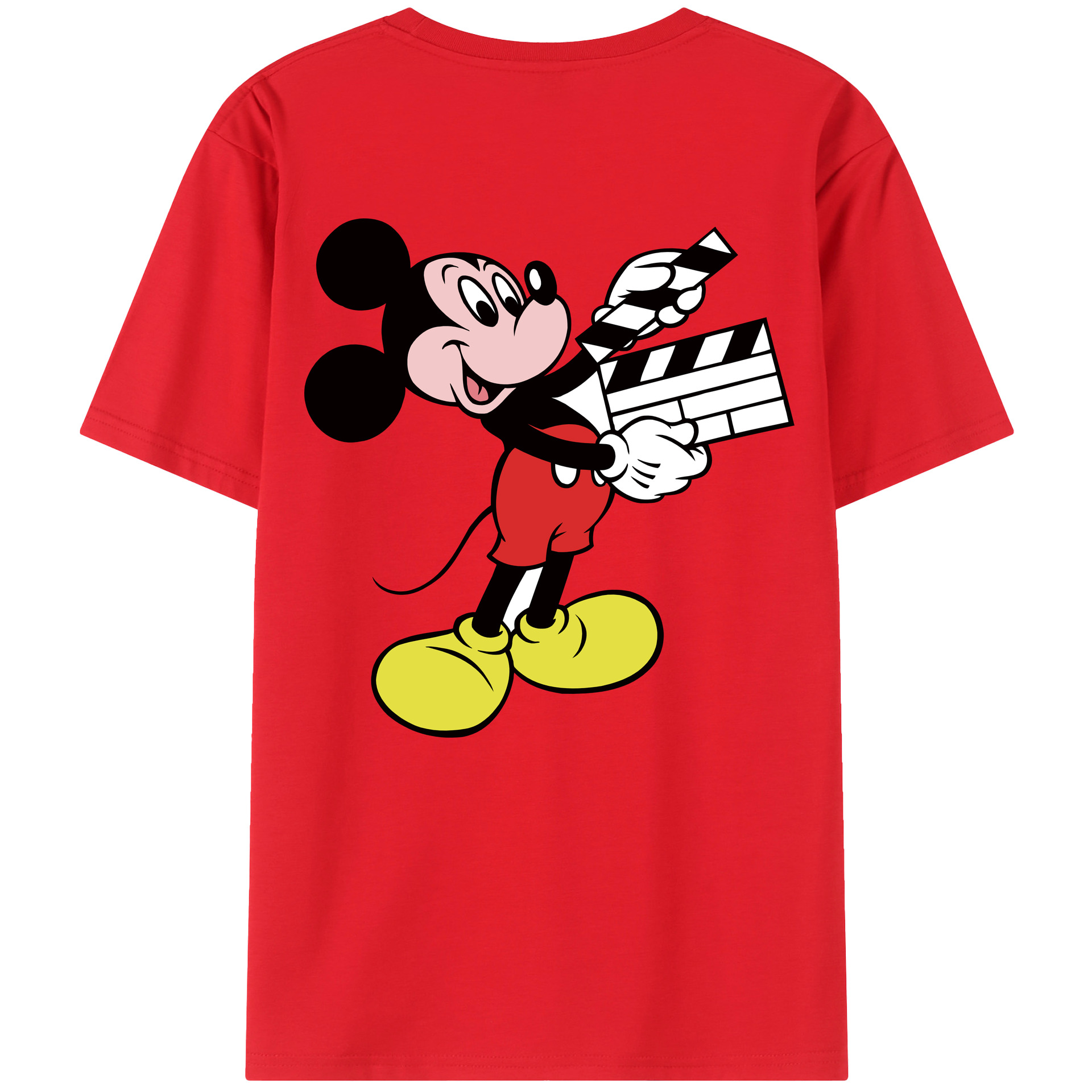 （画像用） ミッキーマウス Mickey Mouse レディース半袖Tシャツ(バックプリント)