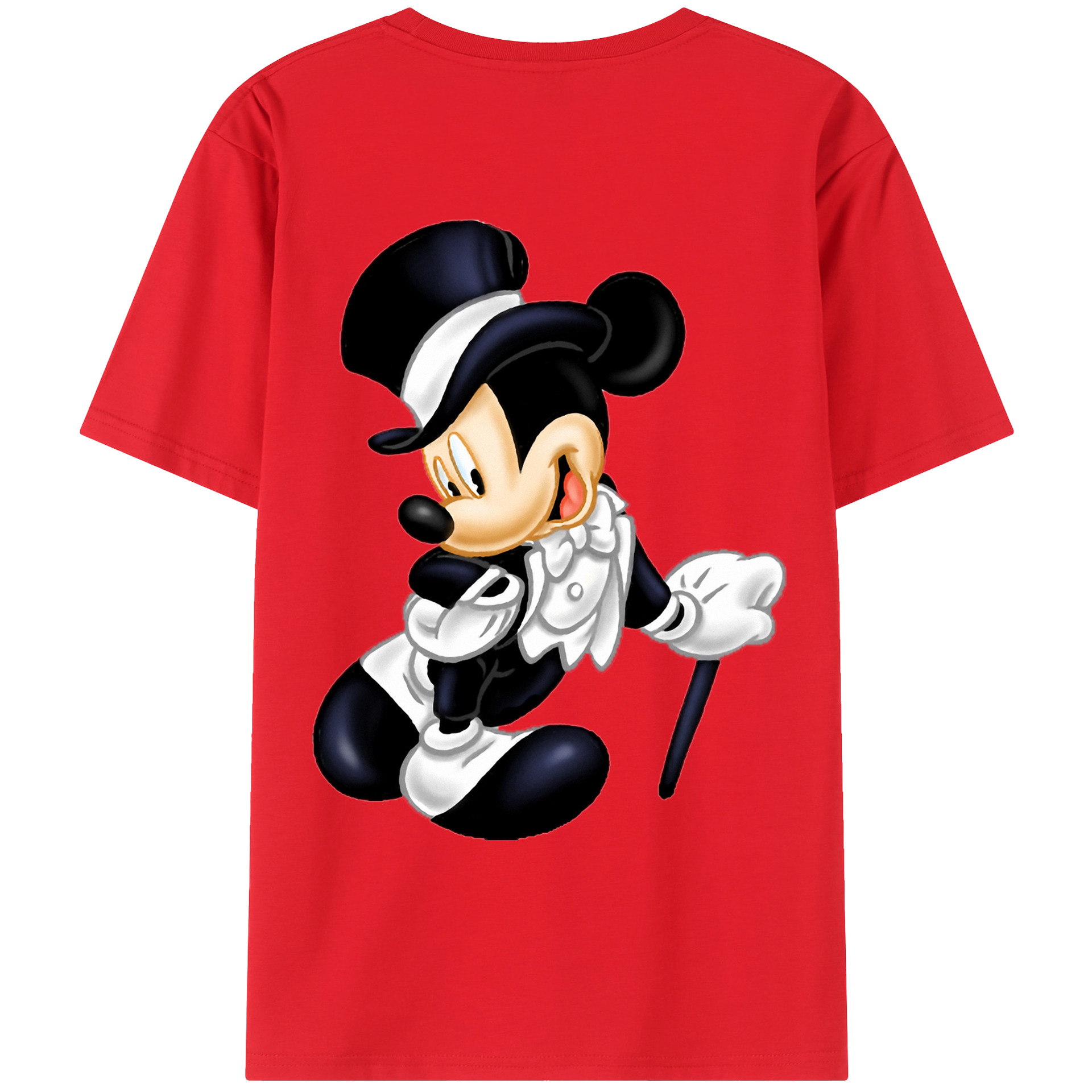 （画像用） ミッキーマウス Mickey Mouse レディース半袖Tシャツ(バックプリント)