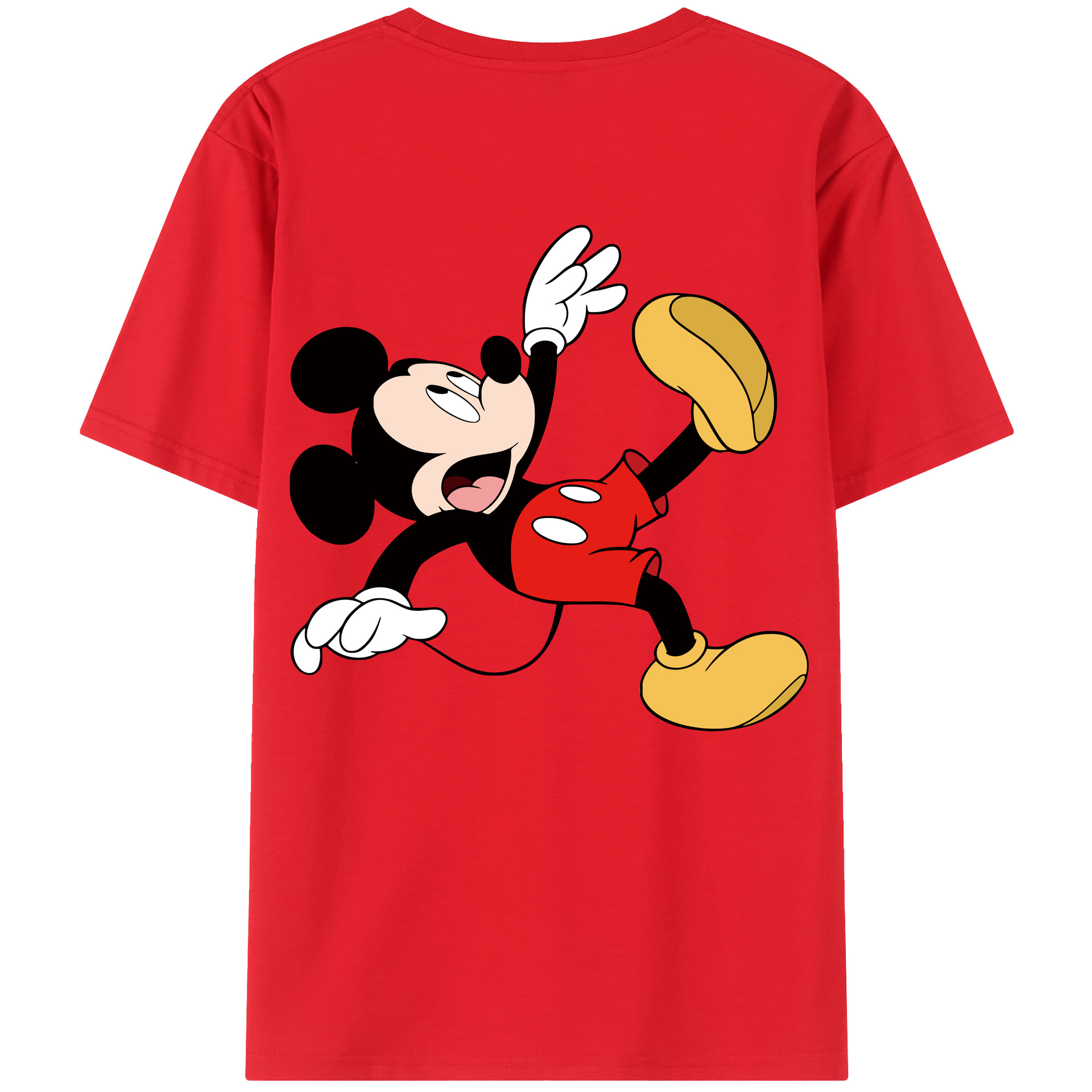 （画像用） ミッキーマウス Mickey Mouse レディース半袖Tシャツ(バックプリント)