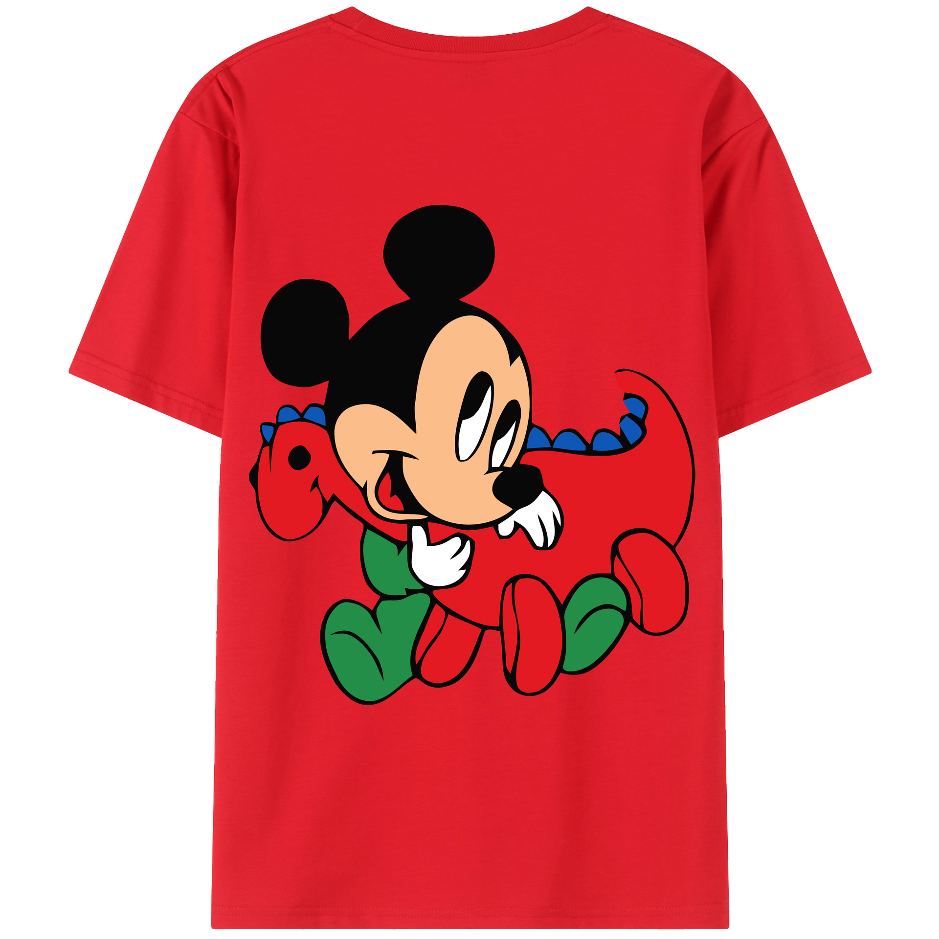 （画像用） ミッキーマウス Mickey Mouse レディース半袖Tシャツ(バックプリント)