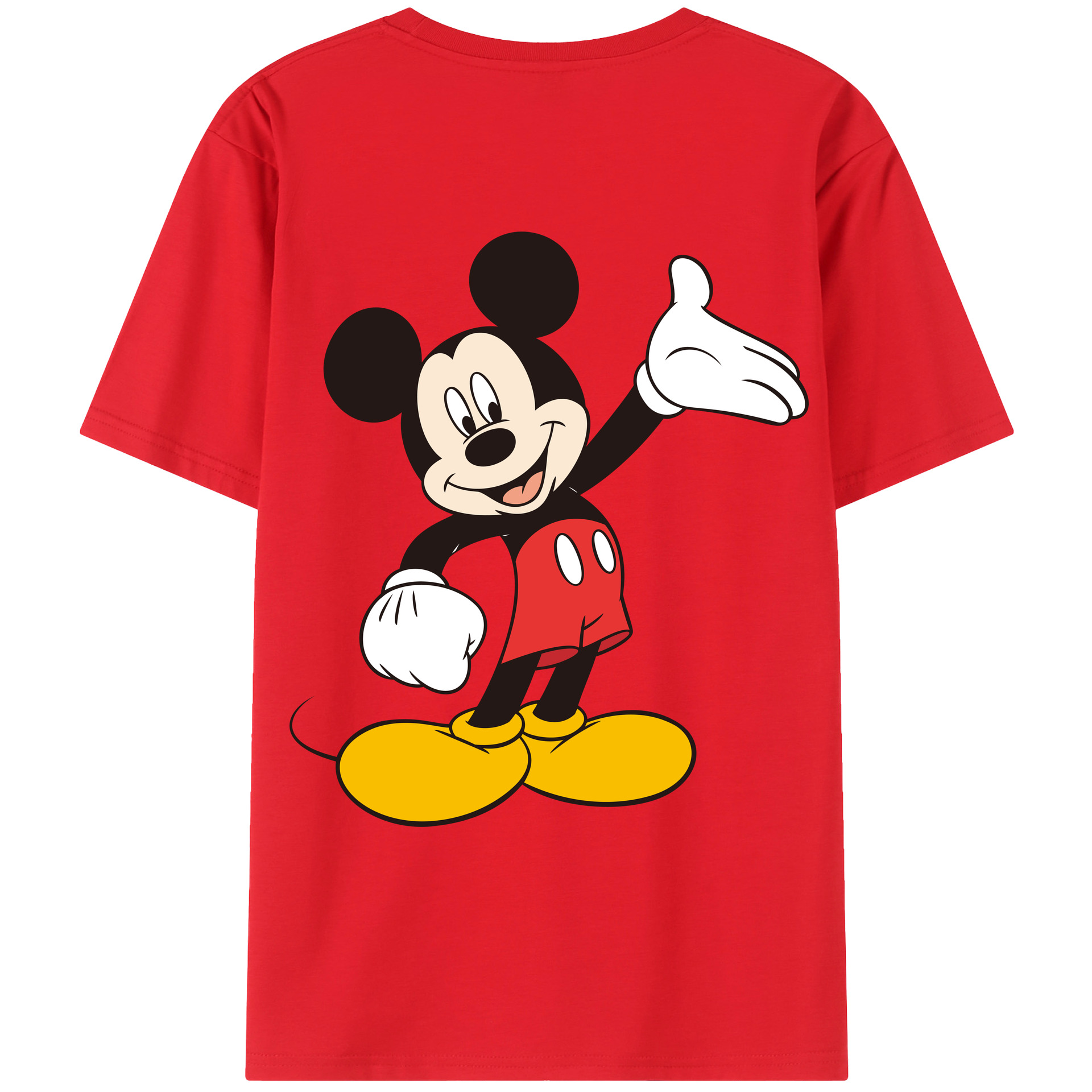 （画像用） ミッキーマウス Mickey Mouse レディース半袖Tシャツ(バックプリント)