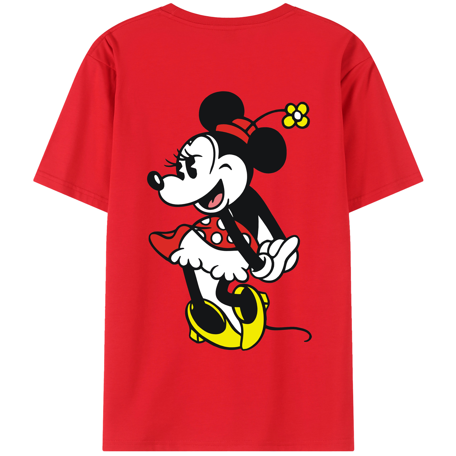 （画像用） ミッキーマウス Mickey Mouse レディース半袖Tシャツ(バックプリント)