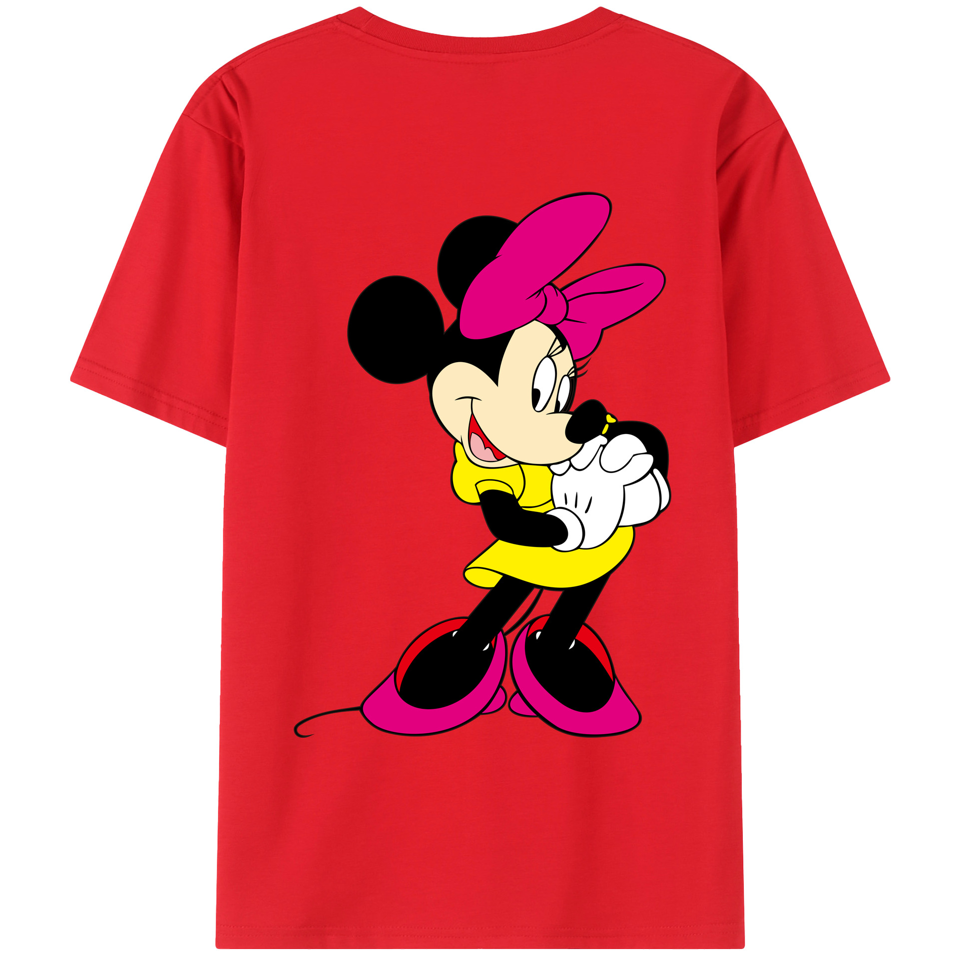 （画像用） ミッキーマウス Mickey Mouse レディース半袖Tシャツ(バックプリント)