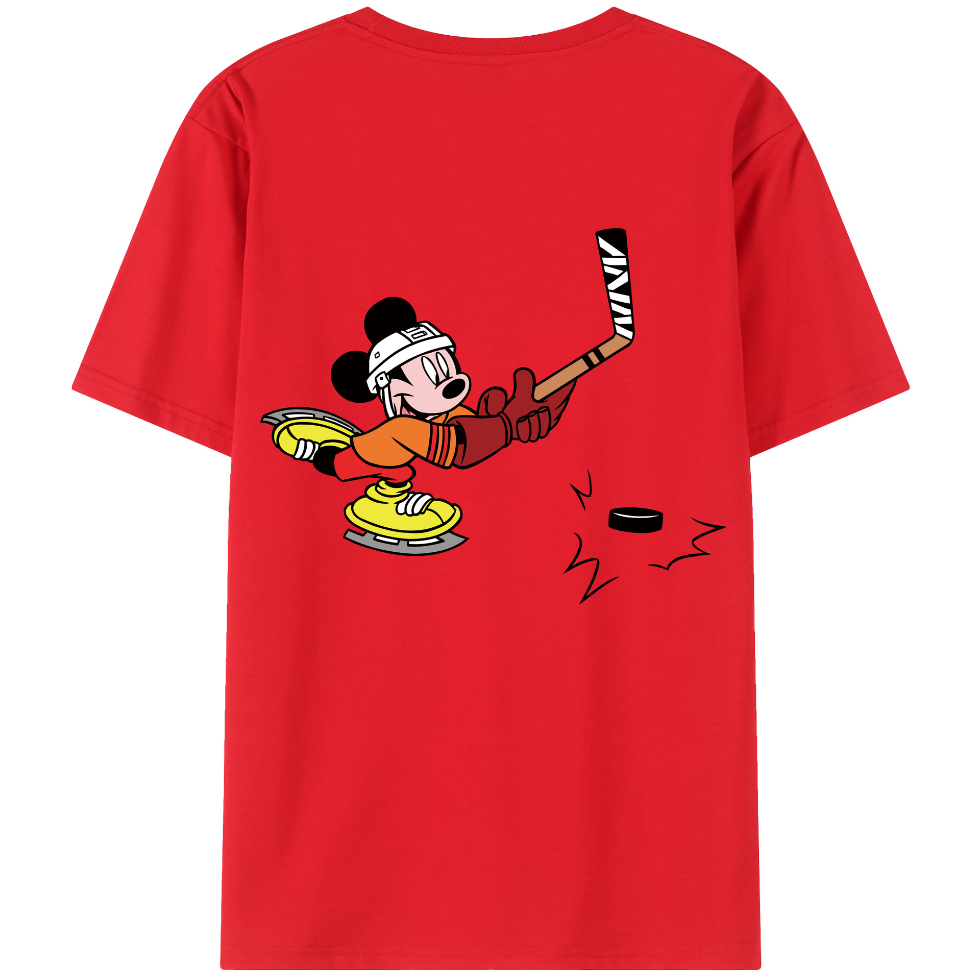 （画像用） ミッキーマウス Mickey Mouse レディース半袖Tシャツ(バックプリント)