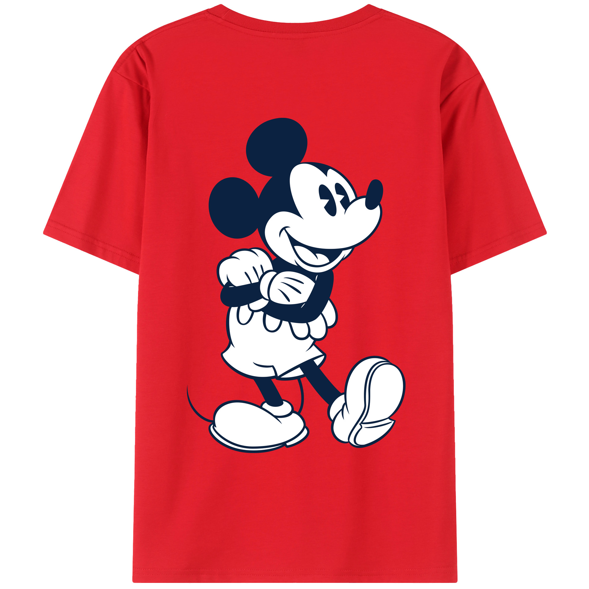 （画像用） ミッキーマウス Mickey Mouse レディース半袖Tシャツ(バックプリント)