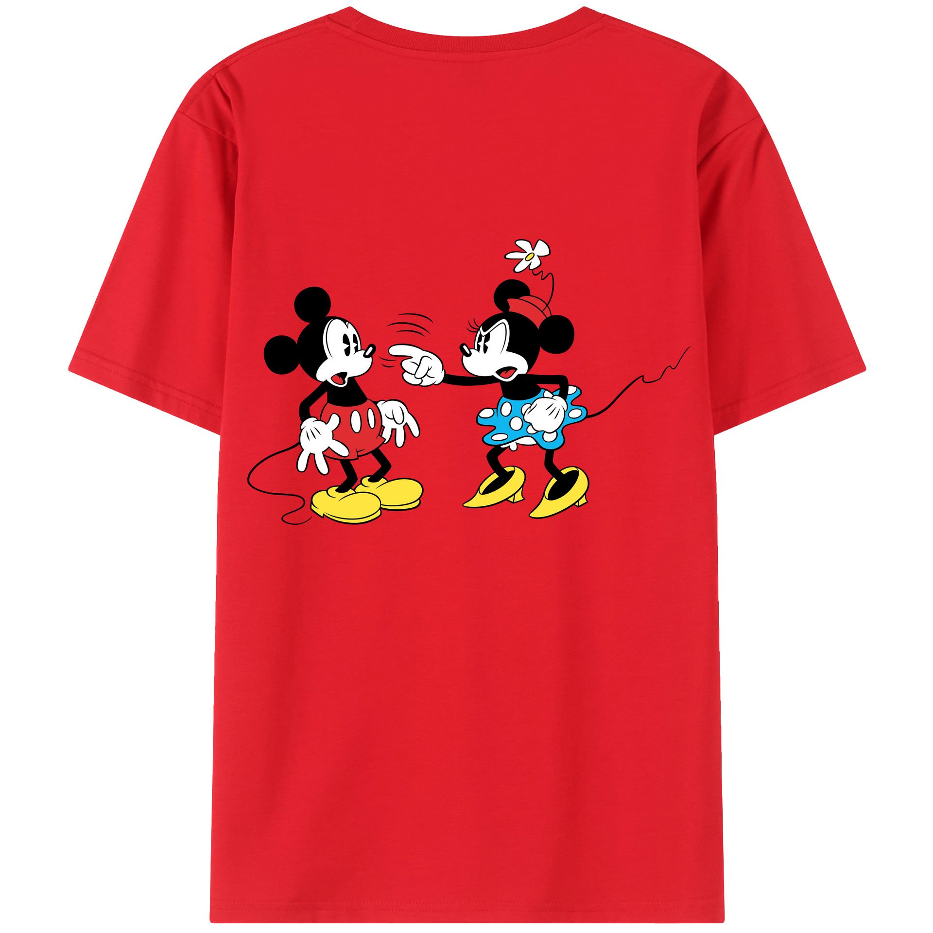 （画像用） ミッキーマウス Mickey Mouse レディース半袖Tシャツ(バックプリント)