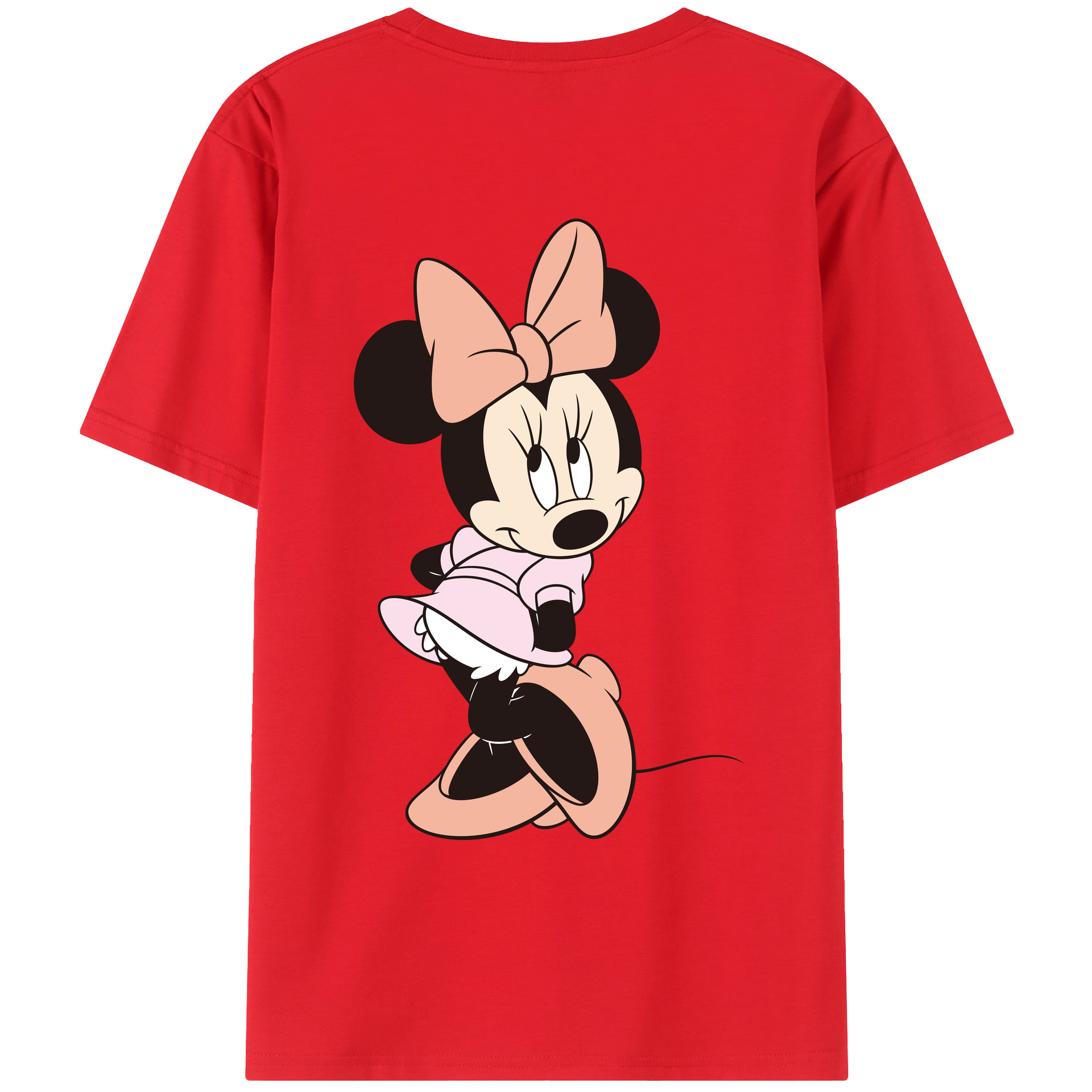（画像用） ミッキーマウス Mickey Mouse レディース半袖Tシャツ(バックプリント)