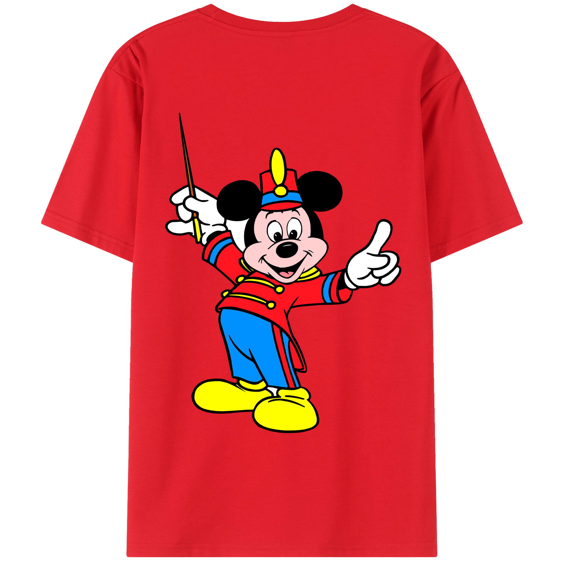 ミッキーマウス Mickey Mouse レディース半袖Tシャツ(バックプリント)