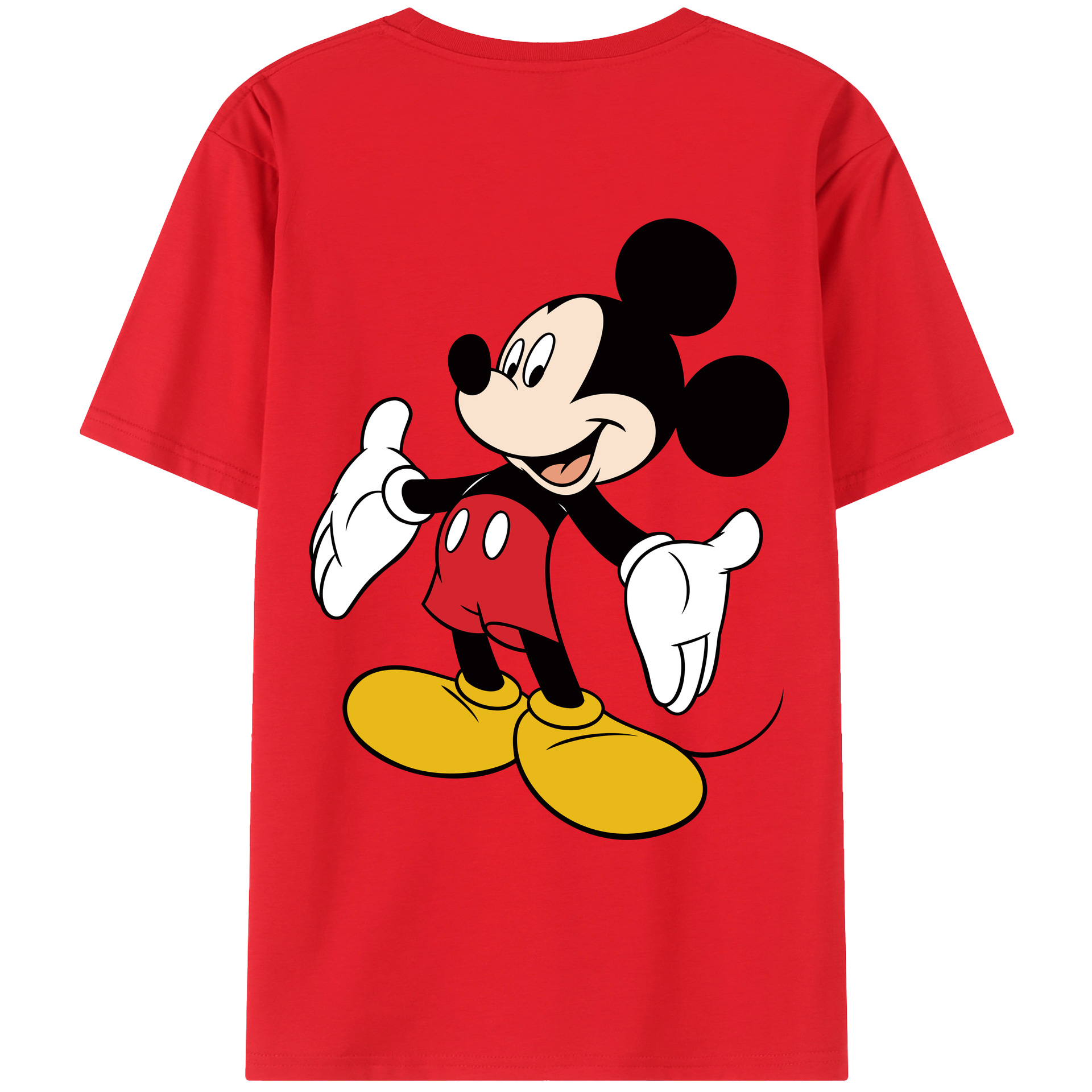 ミッキーマウス Mickey Mouse レディース半袖Tシャツ(バックプリント)