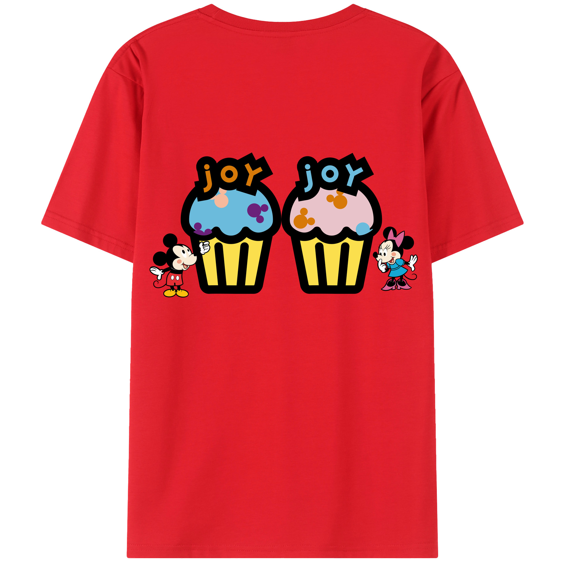 ミッキーマウス Mickey Mouse レディース半袖Tシャツ(バックプリント)