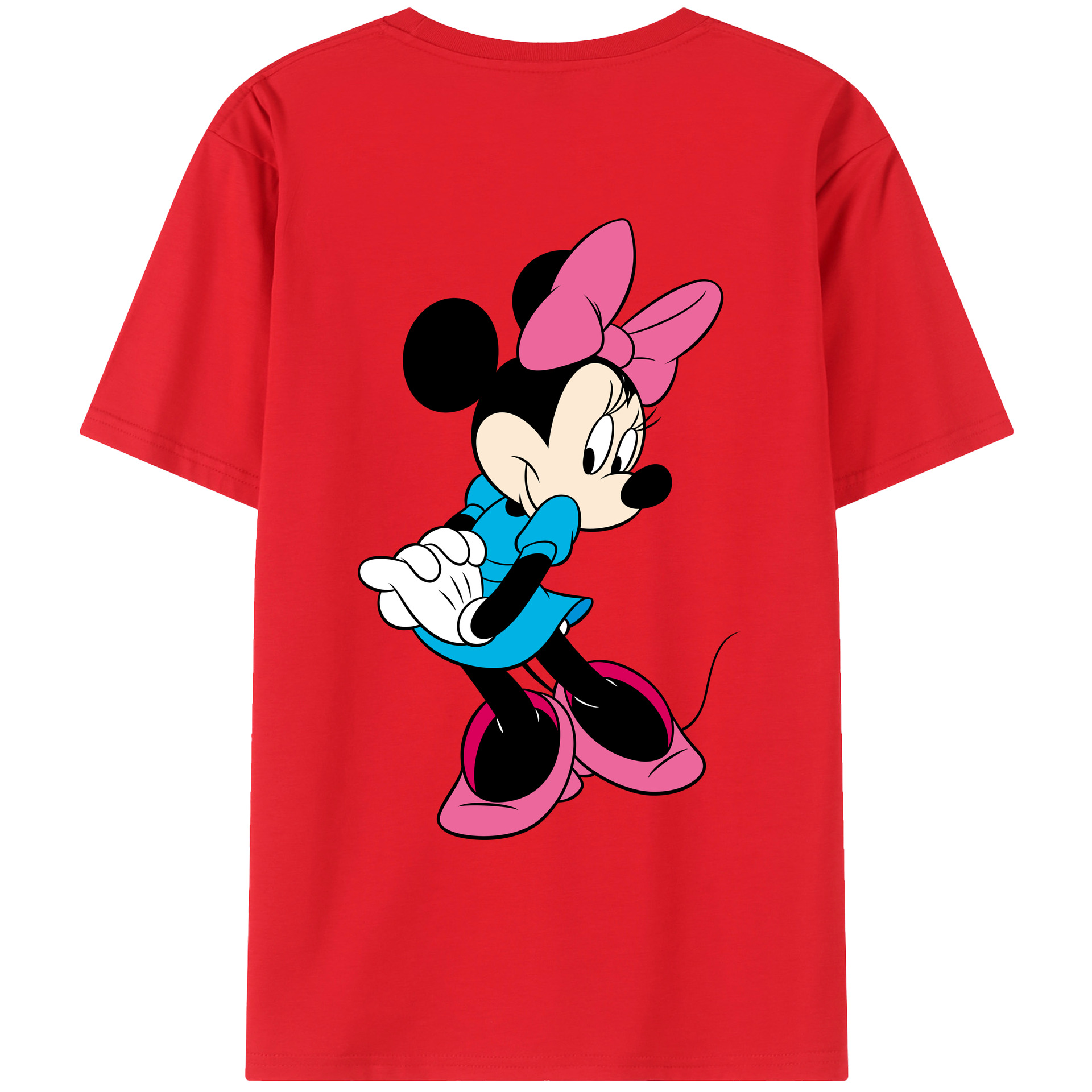 （画像用） ミッキーマウス Mickey Mouse レディース半袖Tシャツ(バックプリント)