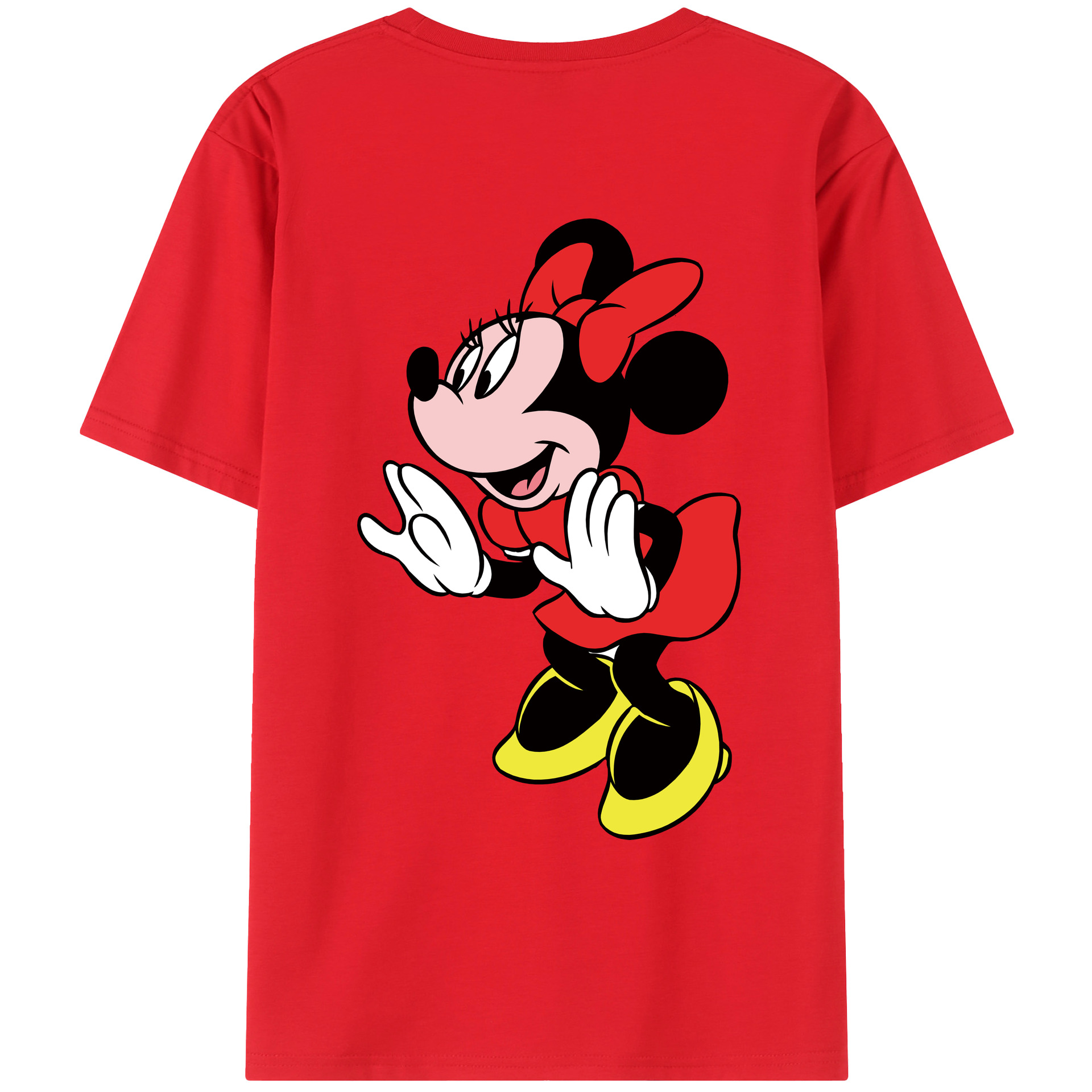 （画像用） ミッキーマウス Mickey Mouse レディース半袖Tシャツ(バックプリント)