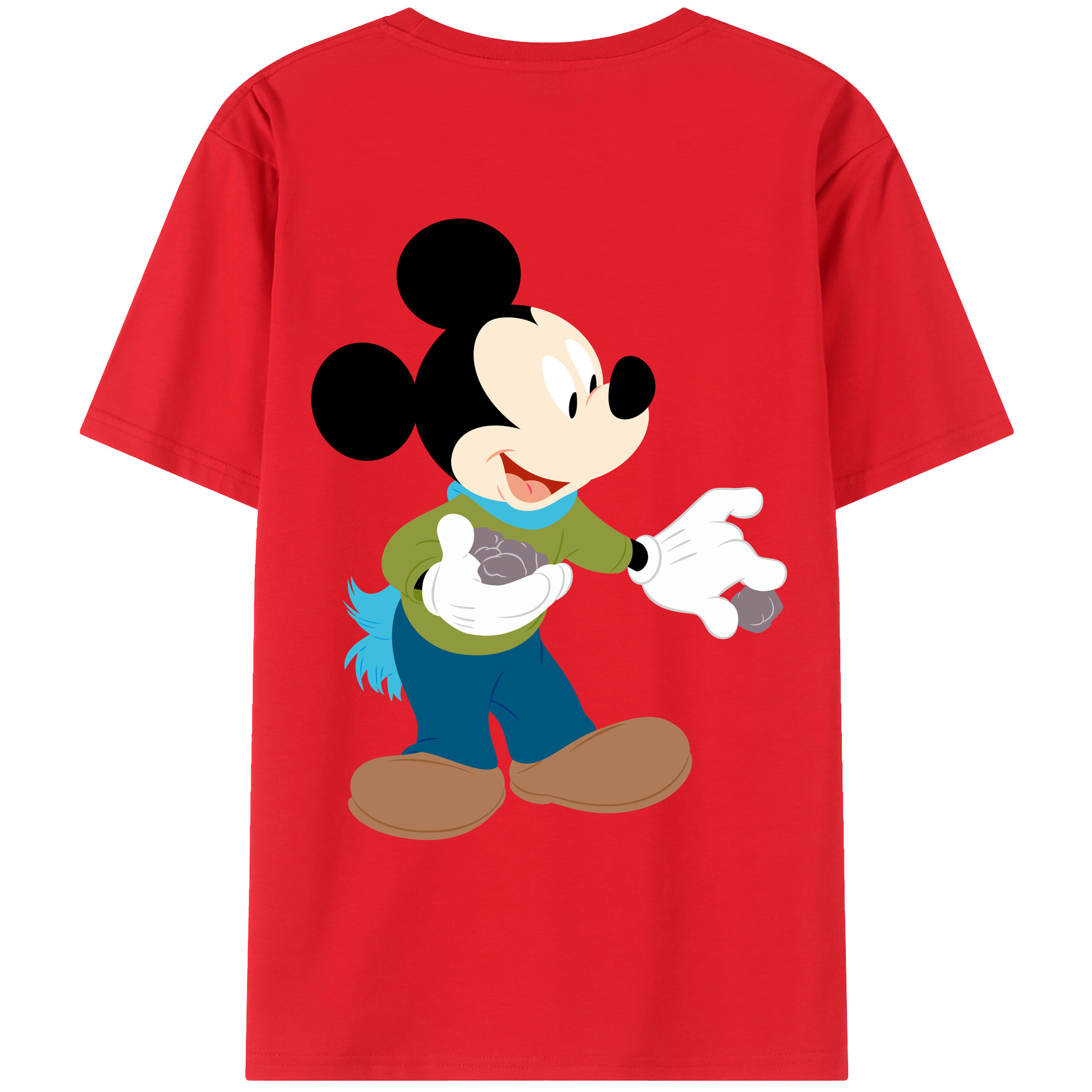 （画像用） ミッキーマウス Mickey Mouse レディース半袖Tシャツ(バックプリント)