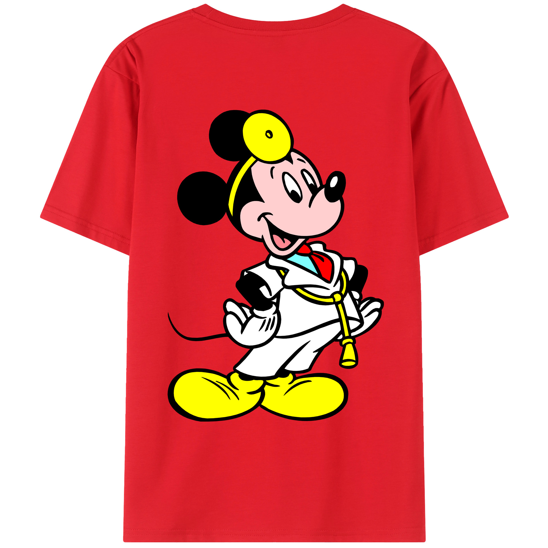 （画像用） ミッキーマウス Mickey Mouse レディース半袖Tシャツ(バックプリント)