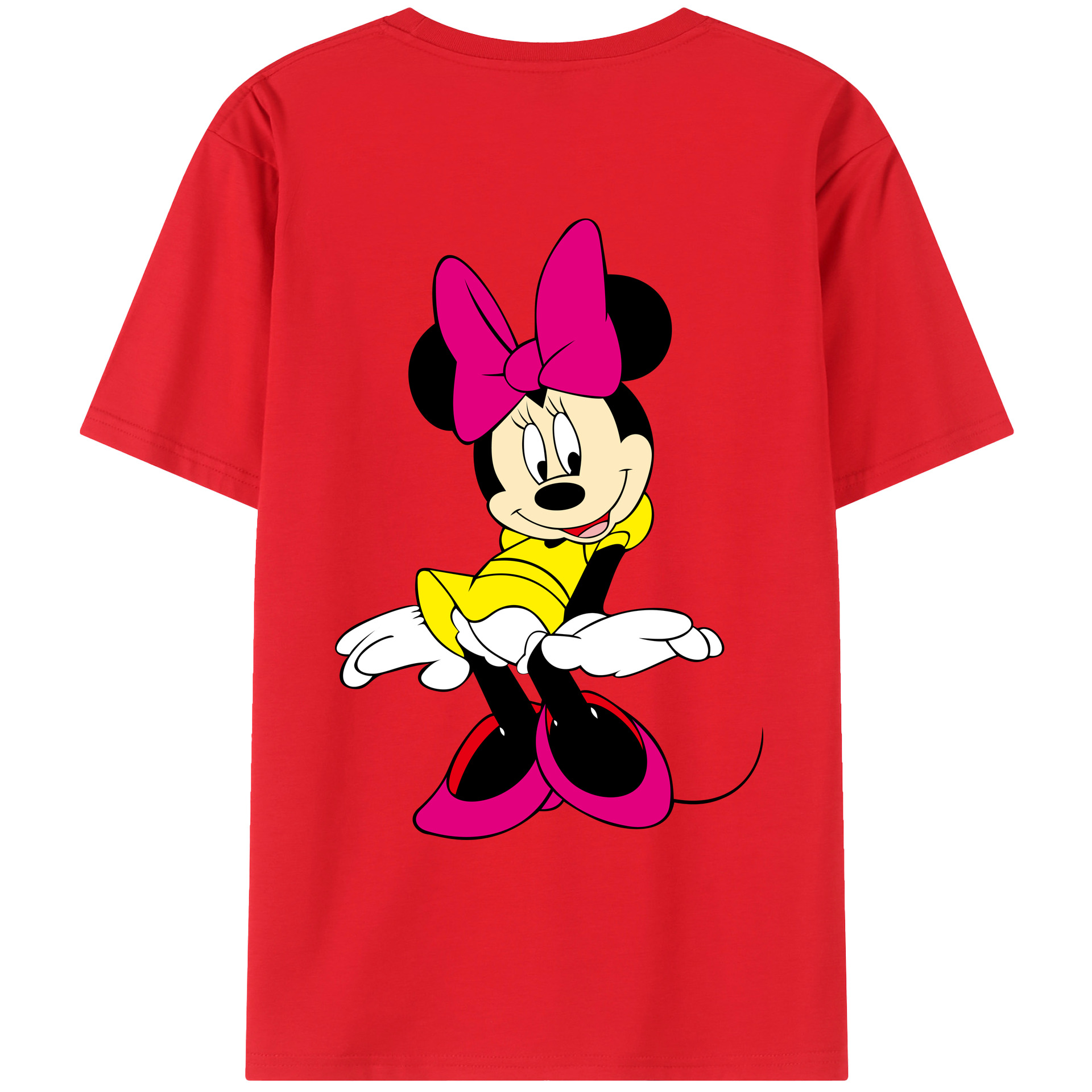 （画像用） ミッキーマウス Mickey Mouse レディース半袖Tシャツ(バックプリント)