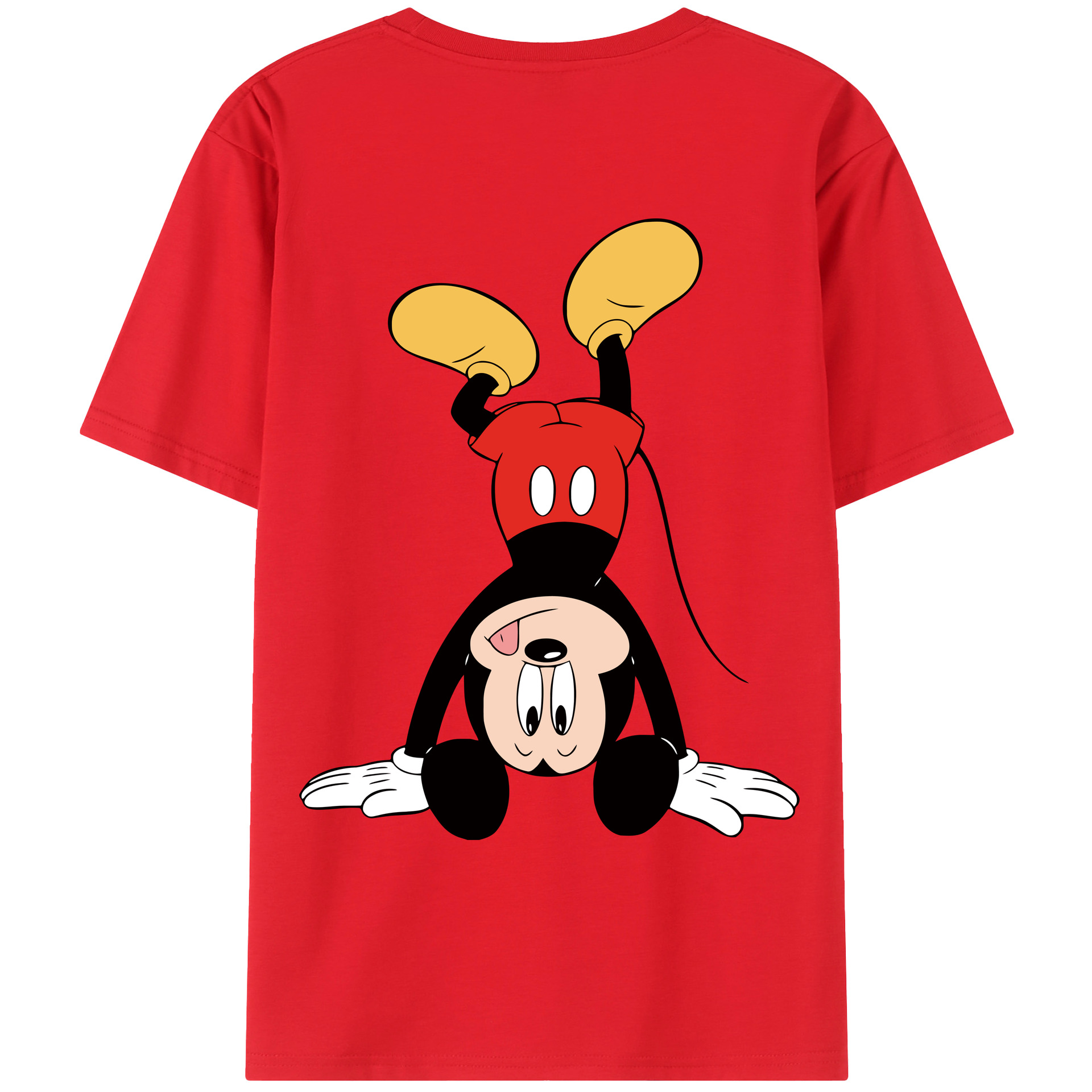 （画像用） ミッキーマウス Mickey Mouse レディース半袖Tシャツ(バックプリント)