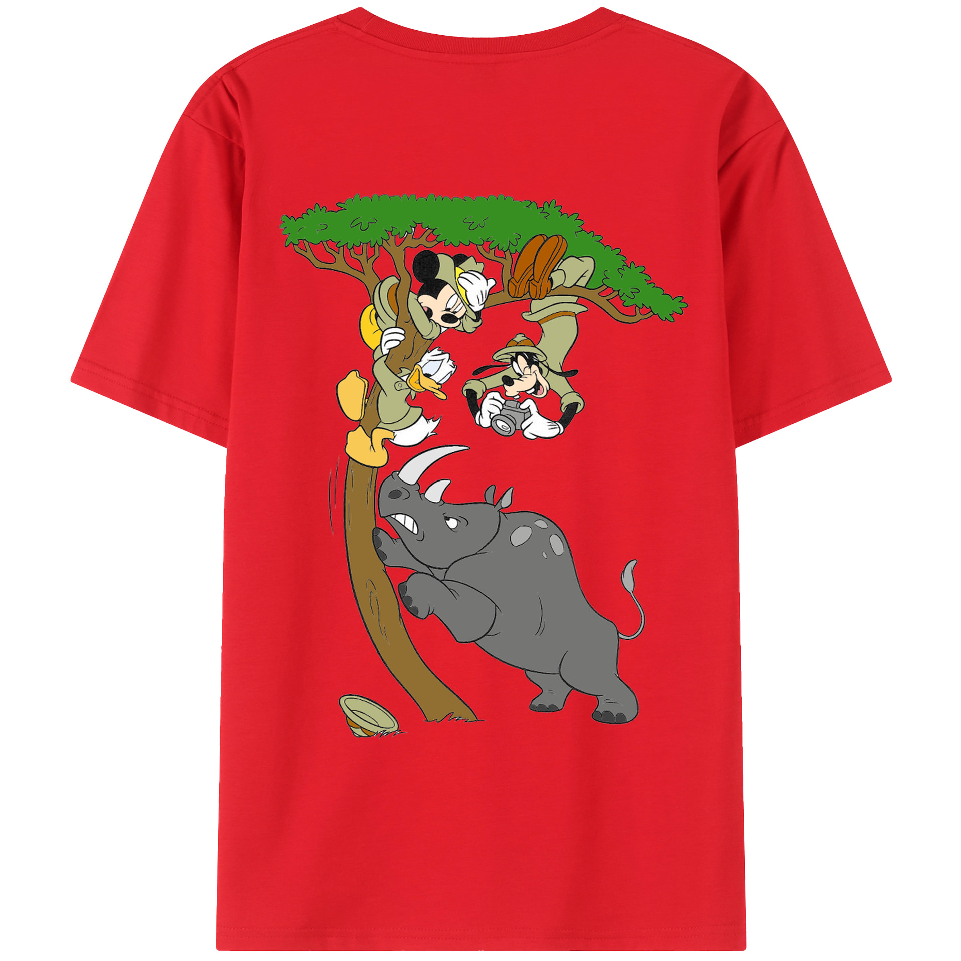 （画像用） ミッキーマウス Mickey Mouse レディース半袖Tシャツ(バックプリント)