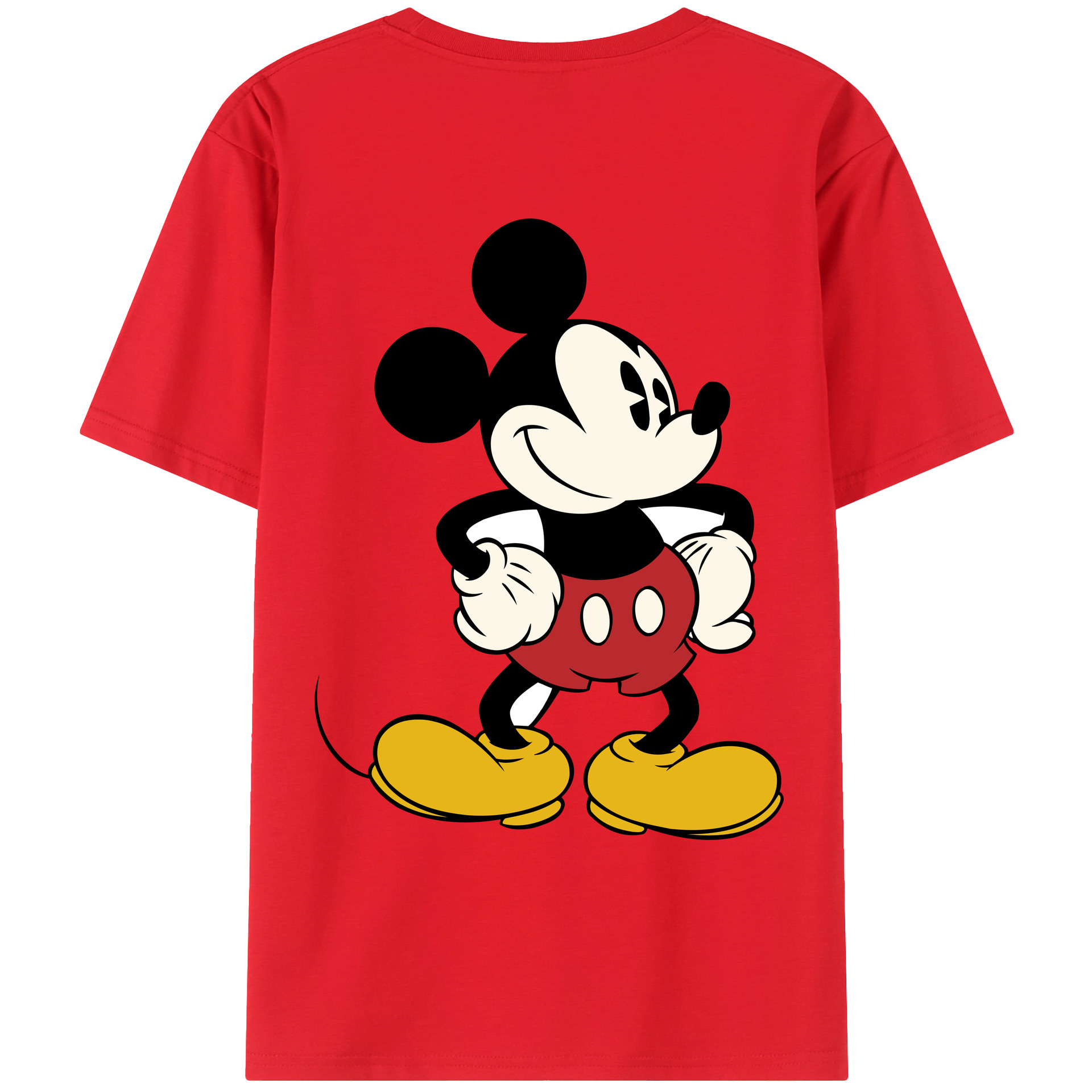 （画像用） ミッキーマウス Mickey Mouse レディース半袖Tシャツ(バックプリント)