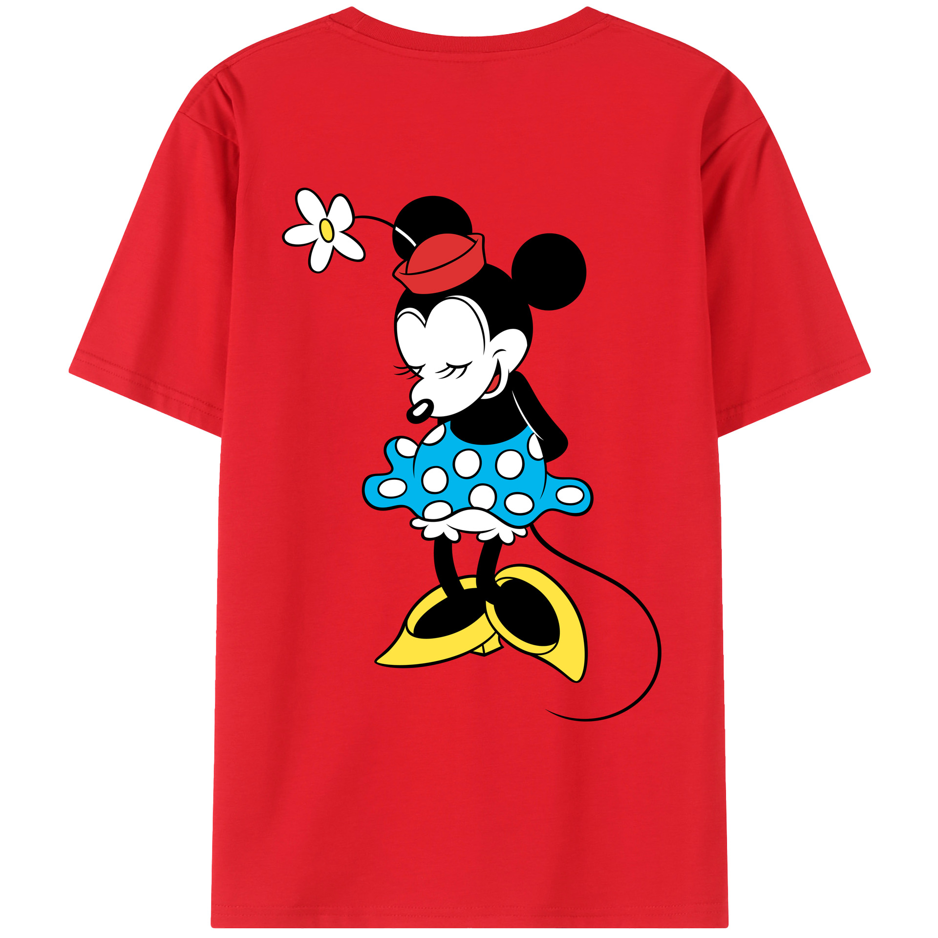 （画像用） ミッキーマウス Mickey Mouse レディース半袖Tシャツ(バックプリント)