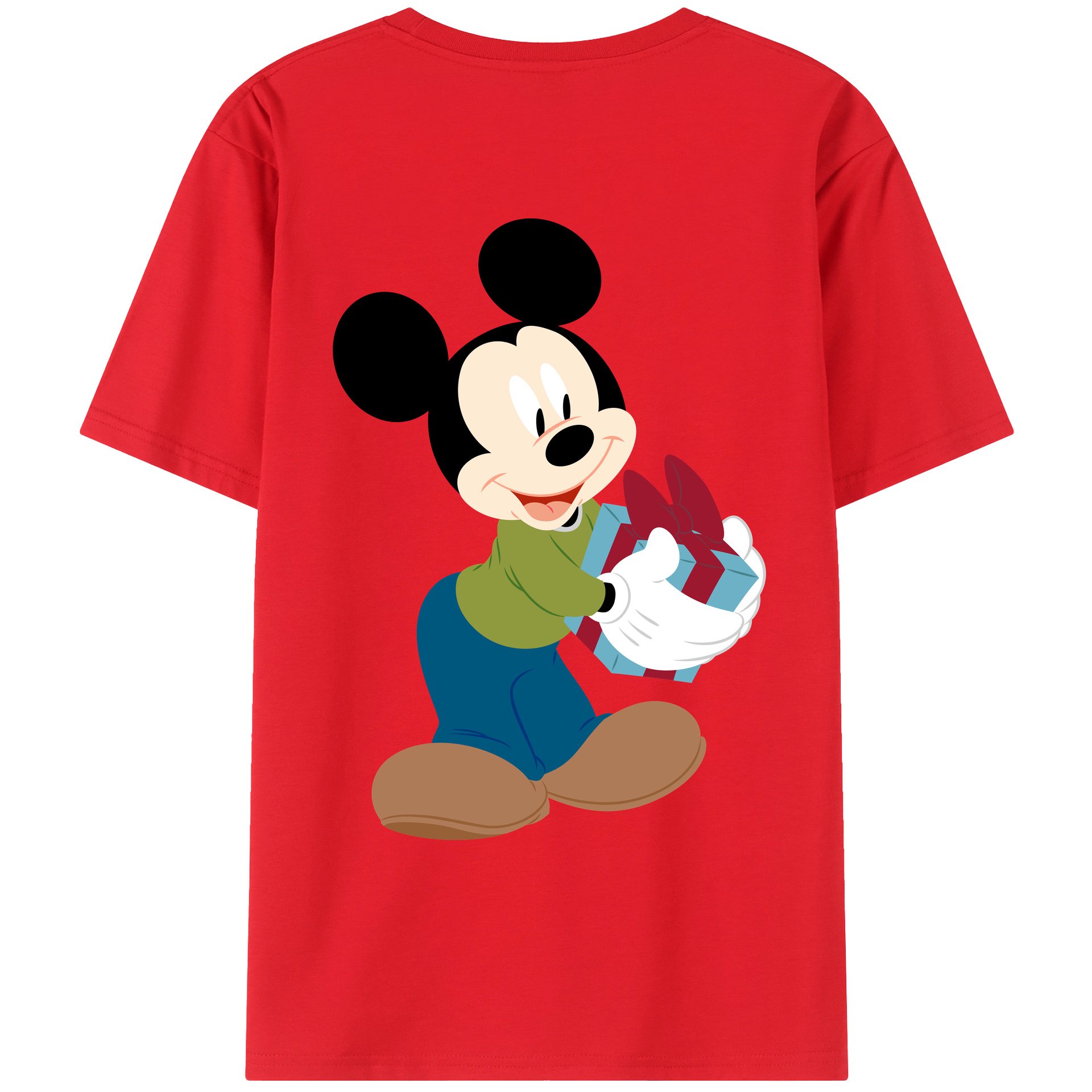 （画像用） ミッキーマウス Mickey Mouse レディース半袖Tシャツ(バックプリント)