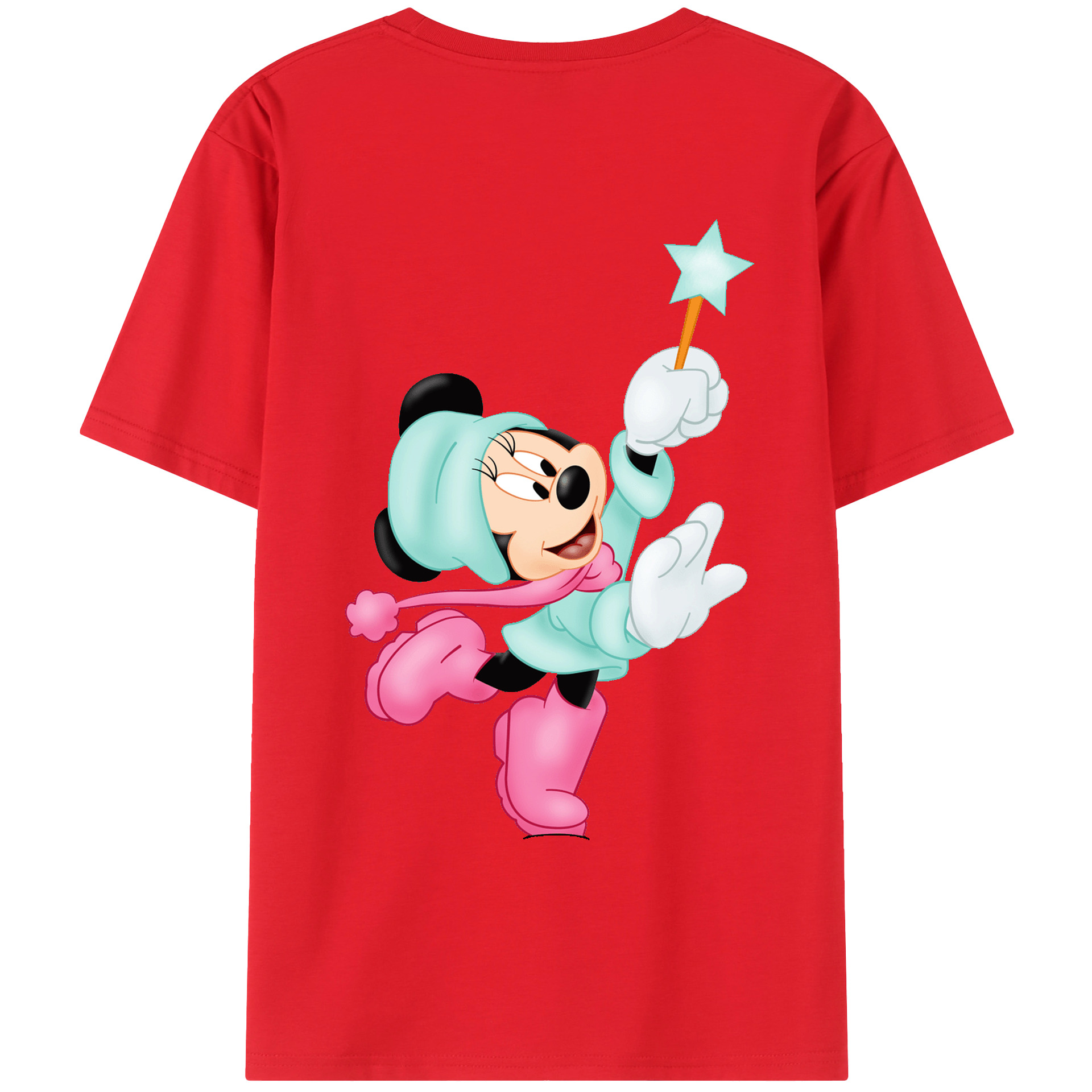 （画像用） ミッキーマウス Mickey Mouse レディース半袖Tシャツ(バックプリント)