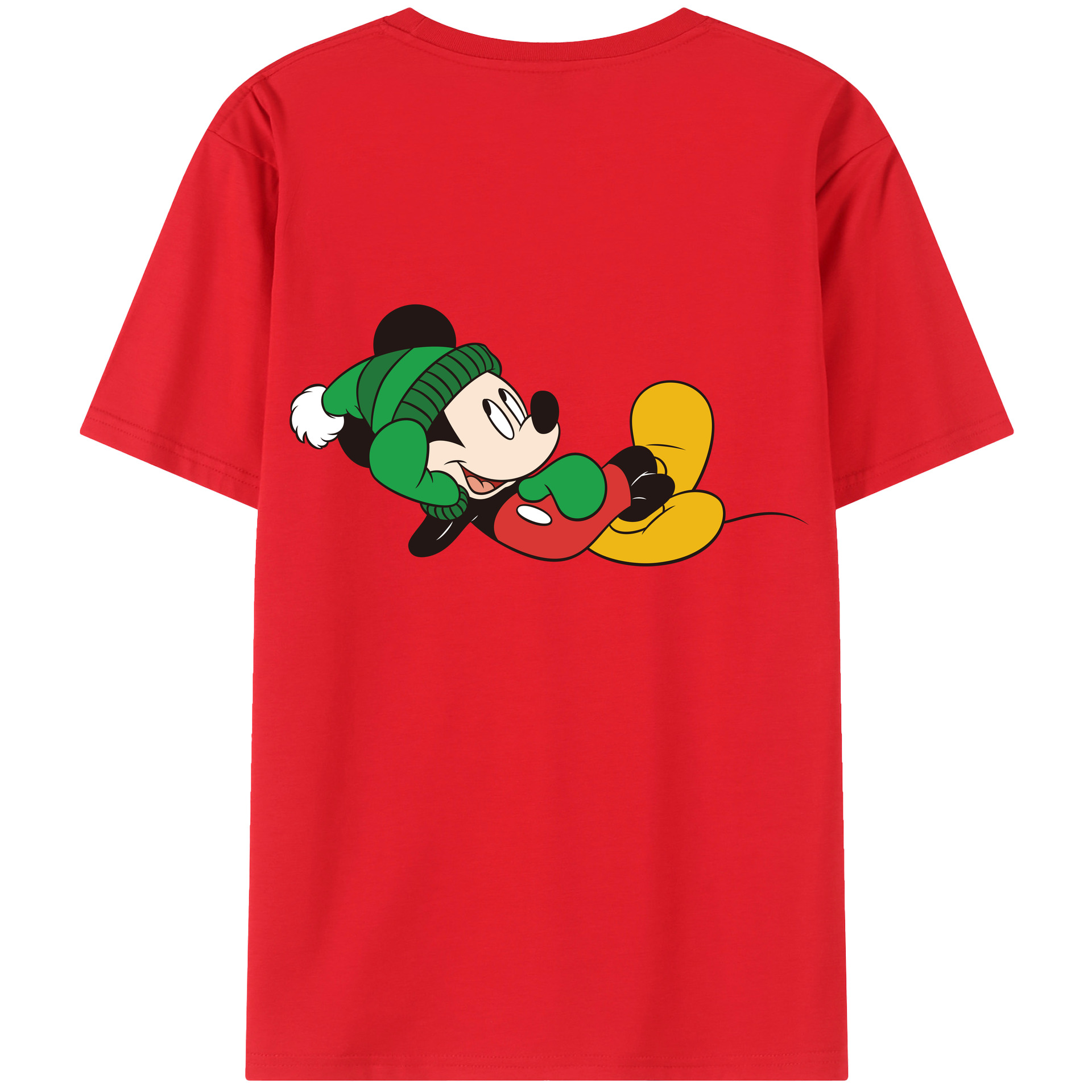 （画像用） ミッキーマウス Mickey Mouse レディース半袖Tシャツ(バックプリント)