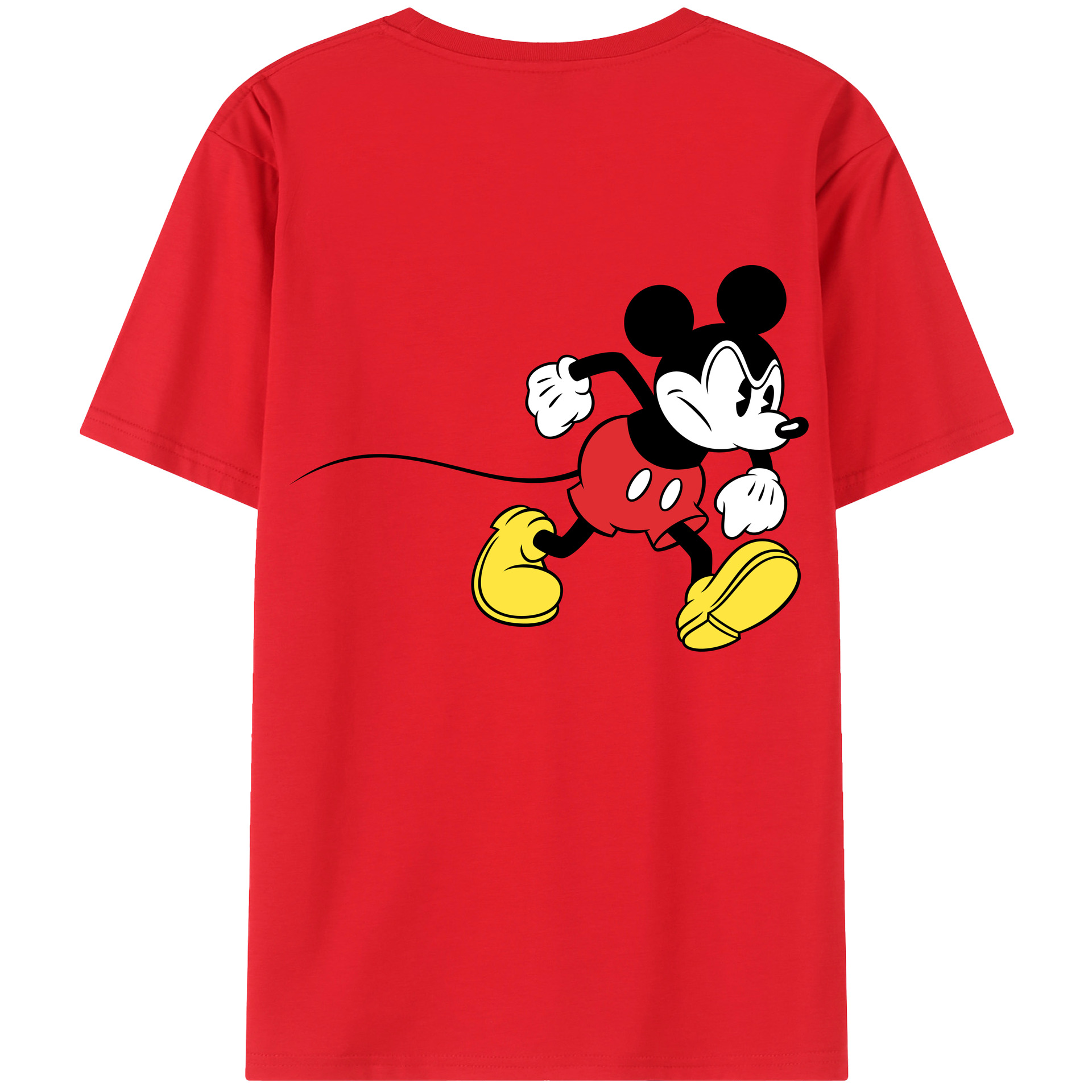 （画像用） ミッキーマウス Mickey Mouse レディース半袖Tシャツ(バックプリント)