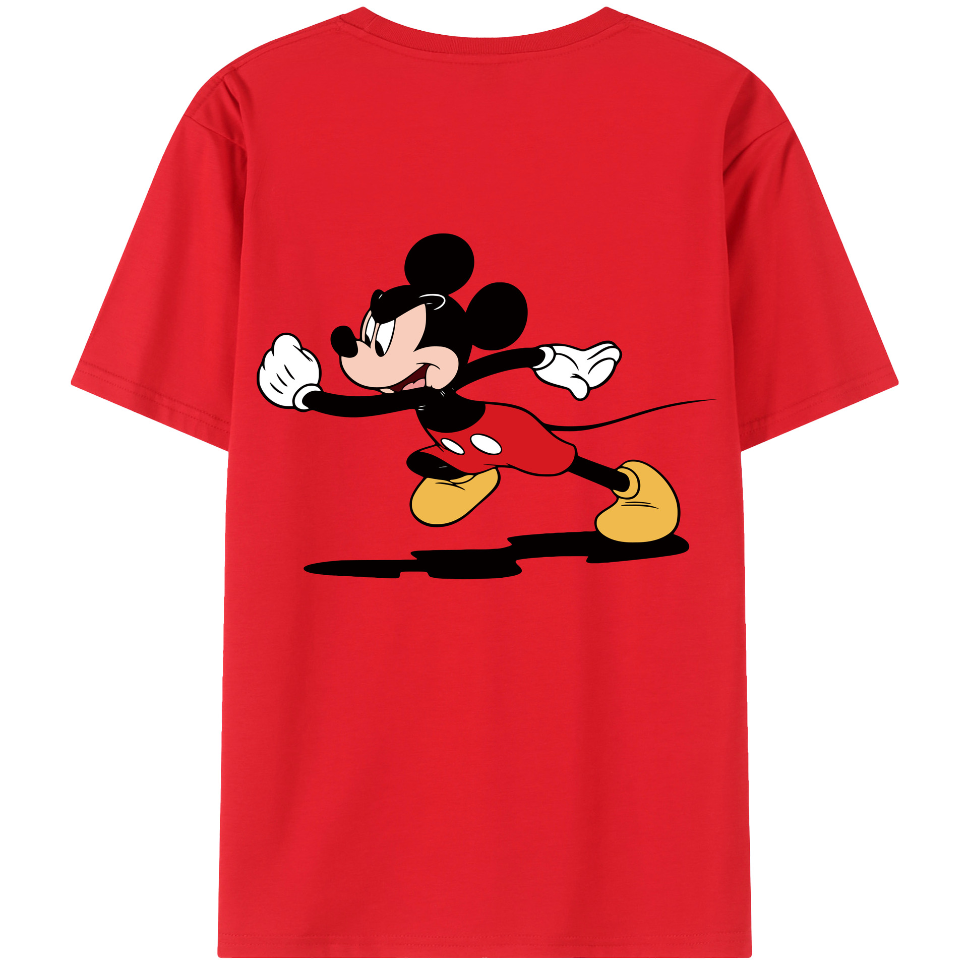 （画像用） ミッキーマウス Mickey Mouse レディース半袖Tシャツ(バックプリント)