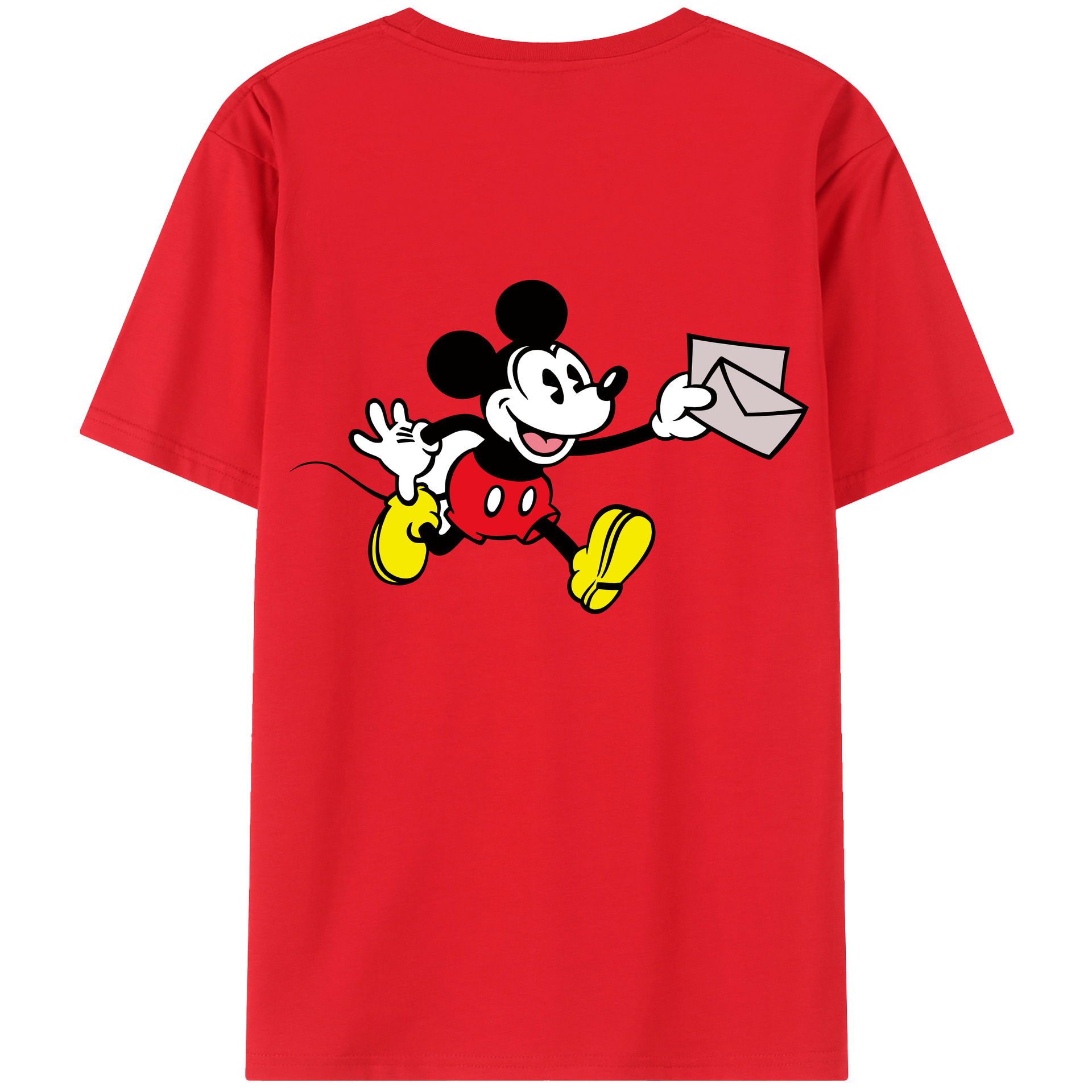 （画像用） ミッキーマウス Mickey Mouse レディース半袖Tシャツ(バックプリント)
