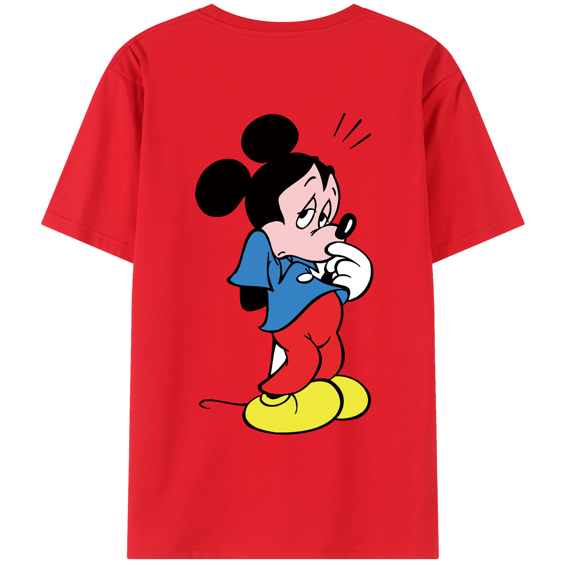 （画像用） ミッキーマウス Mickey Mouse レディース半袖Tシャツ(バックプリント)