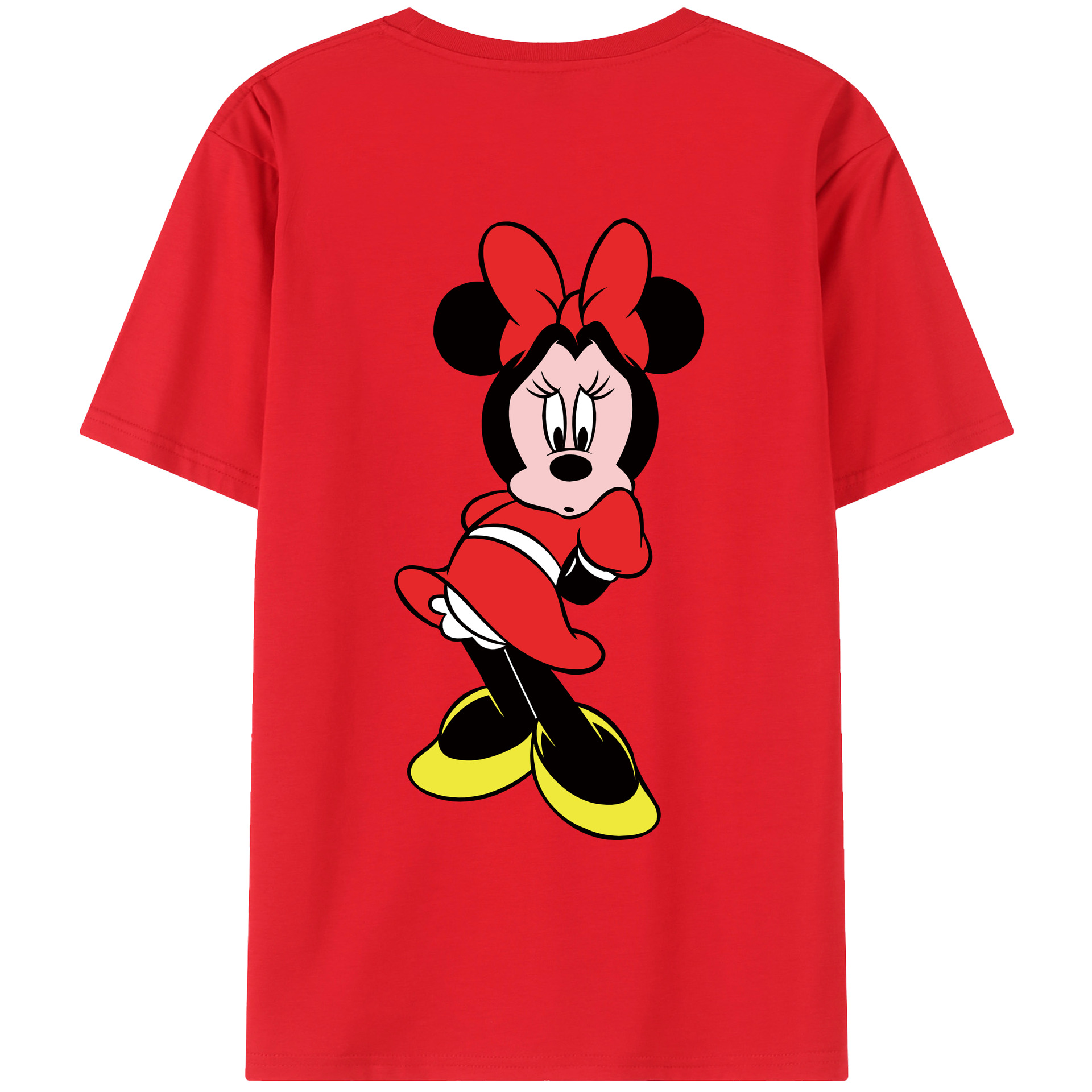 （画像用） ミッキーマウス Mickey Mouse レディース半袖Tシャツ(バックプリント)