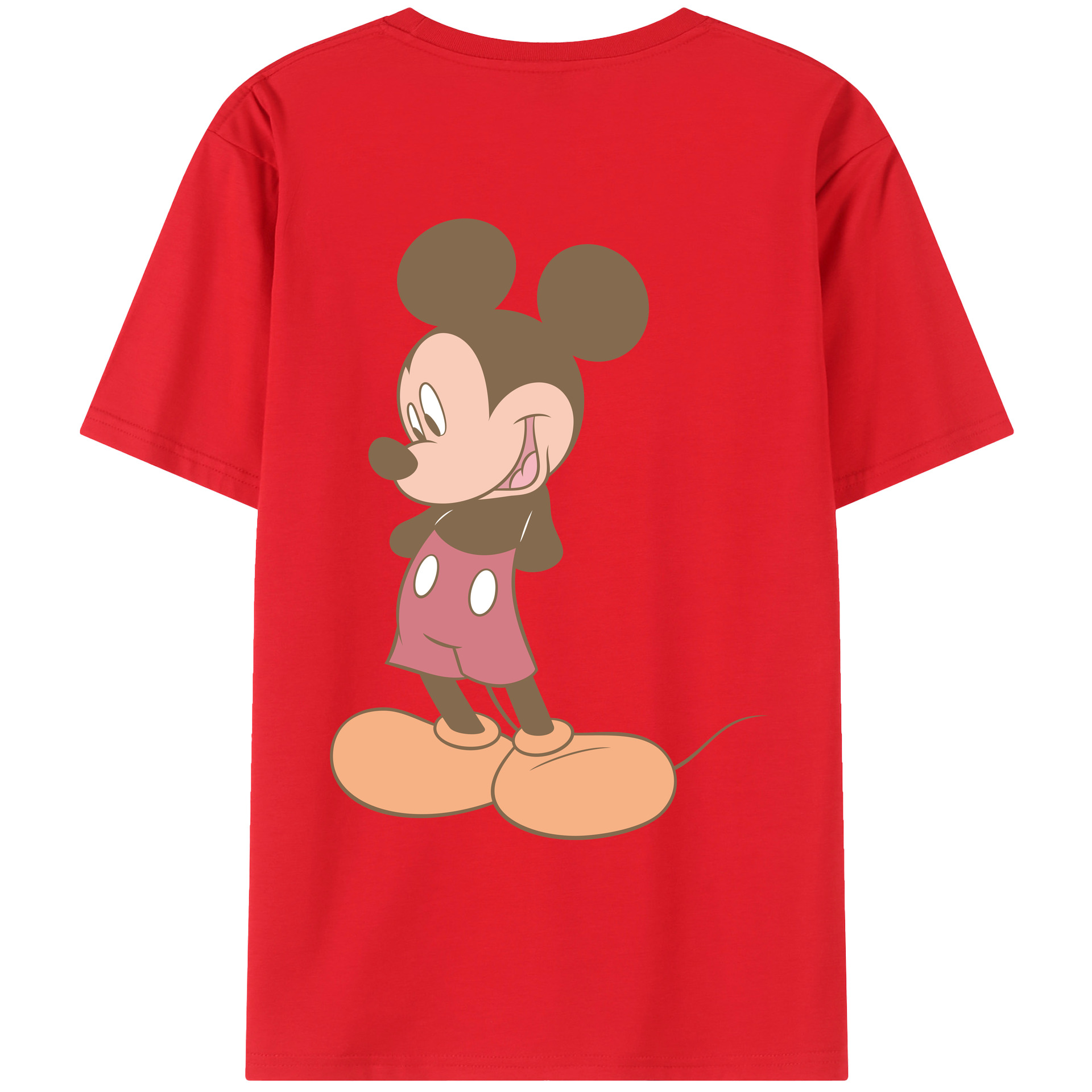 （画像用） ミッキーマウス Mickey Mouse レディース半袖Tシャツ(バックプリント)