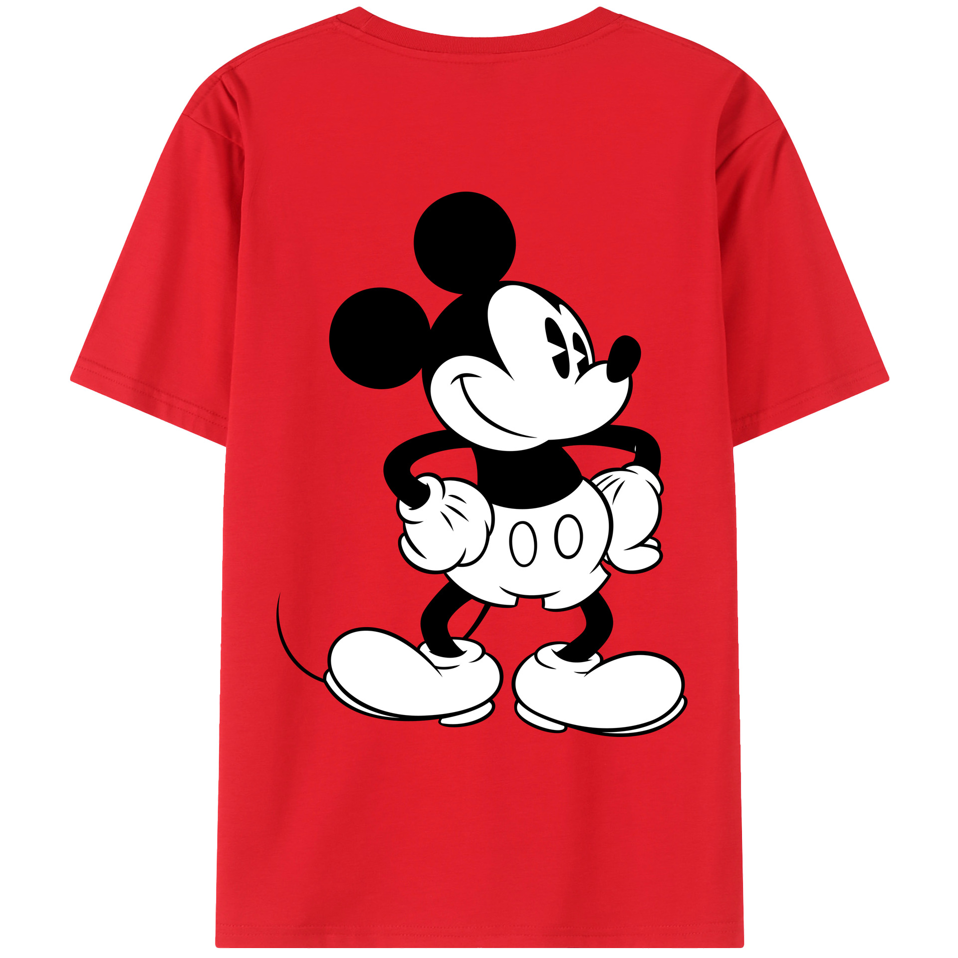（画像用） ミッキーマウス Mickey Mouse レディース半袖Tシャツ(バックプリント)