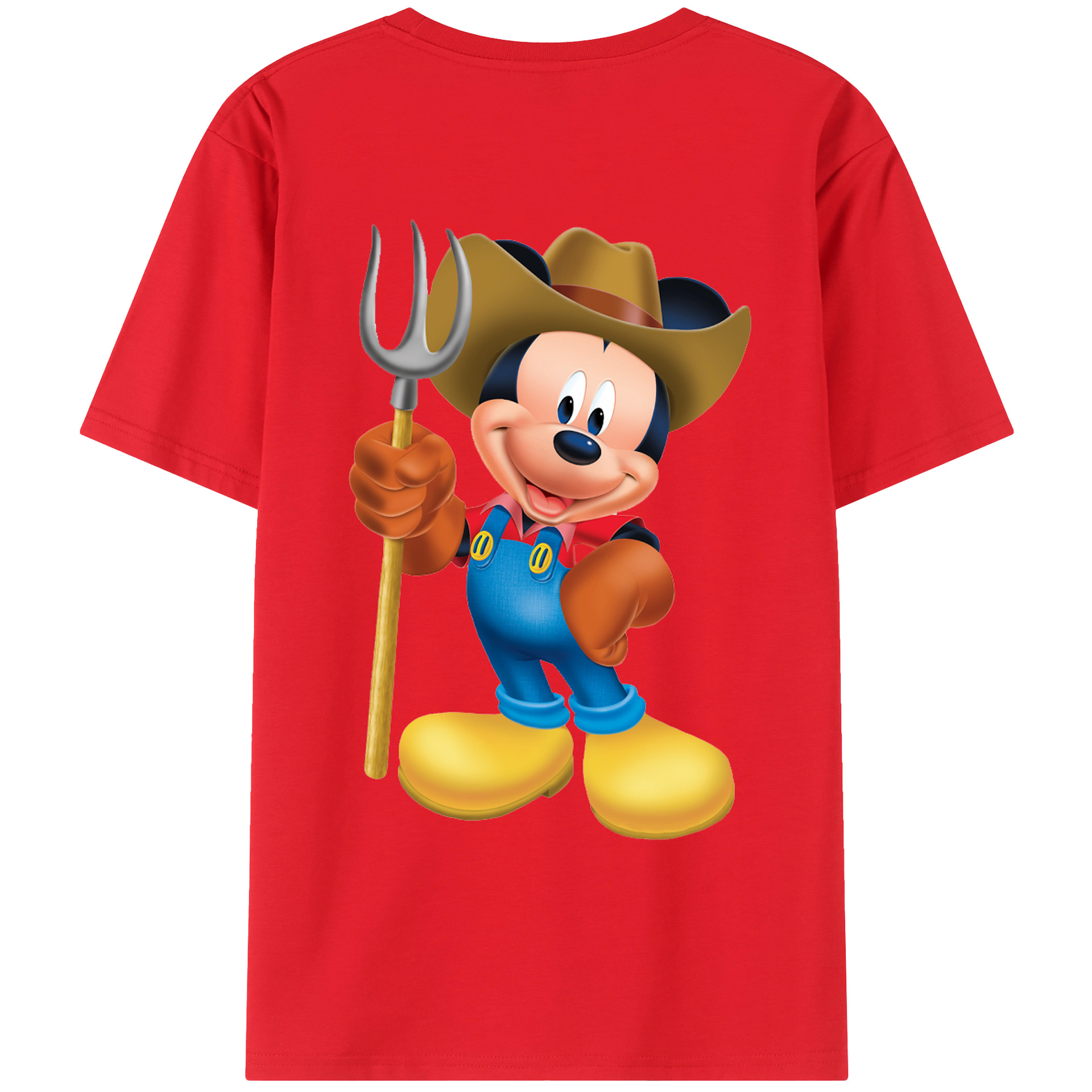 （画像用） ミッキーマウス Mickey Mouse レディース半袖Tシャツ(バックプリント)