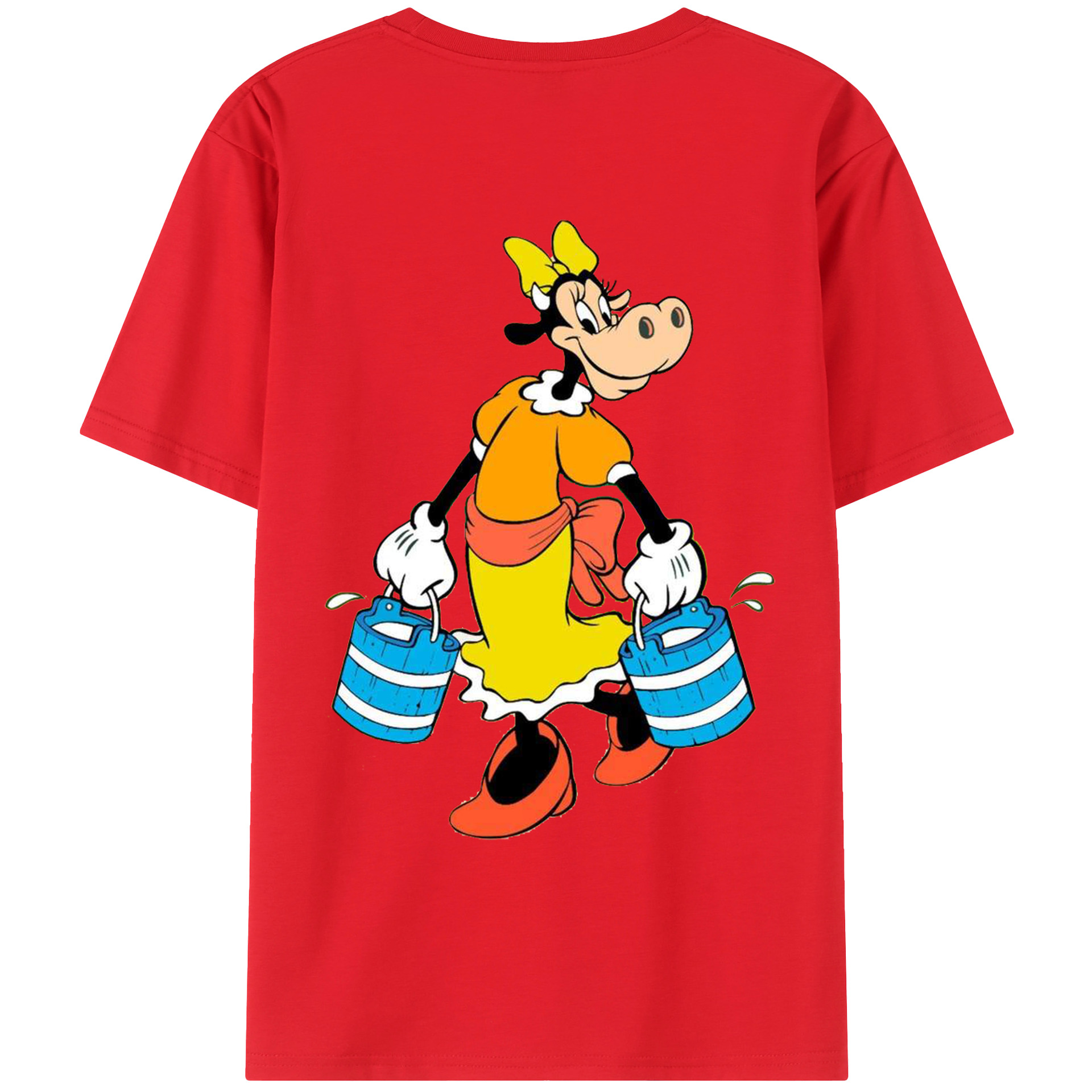 （画像用） ミッキーマウス Mickey Mouse レディース半袖Tシャツ(バックプリント)