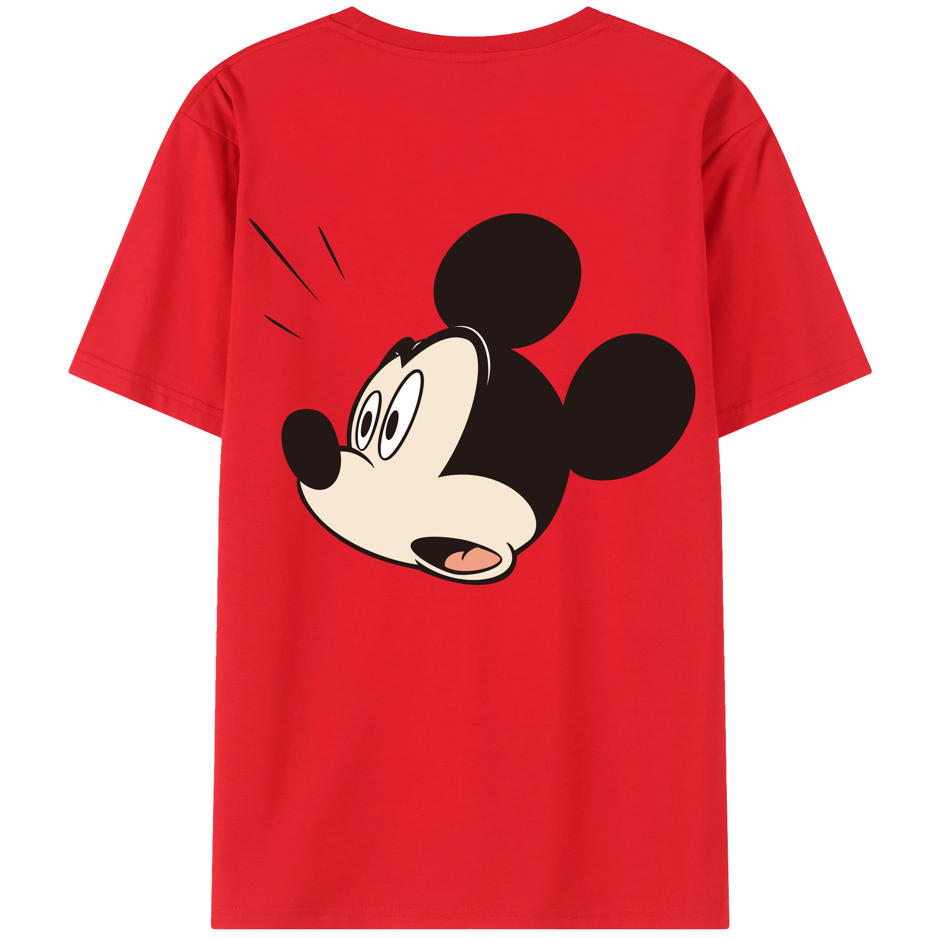 （画像用） ミッキーマウス Mickey Mouse レディース半袖Tシャツ(バックプリント)
